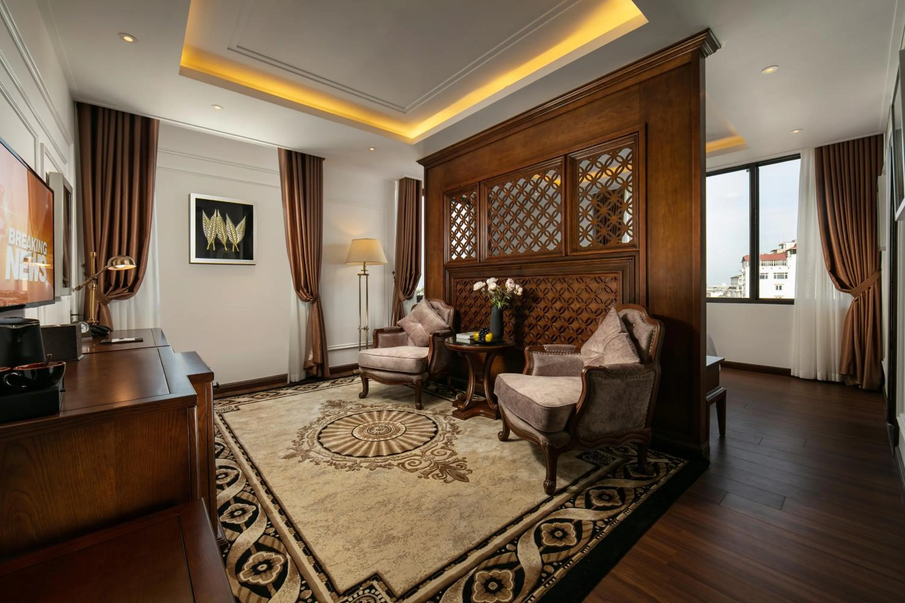 Seating area in The Q Hotel