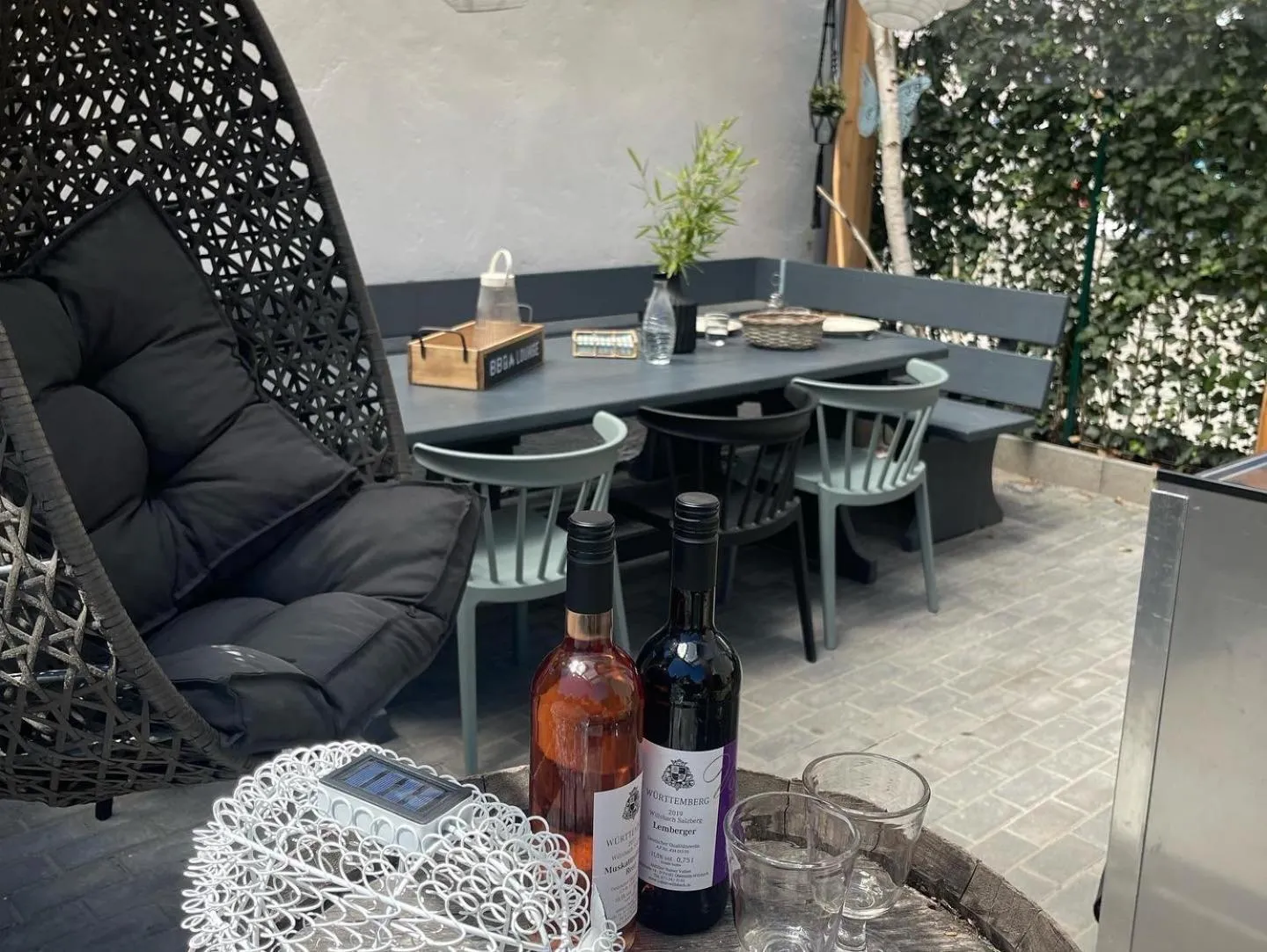 Patio in Sali Homes - GaesteHaus Lamm Obersulm