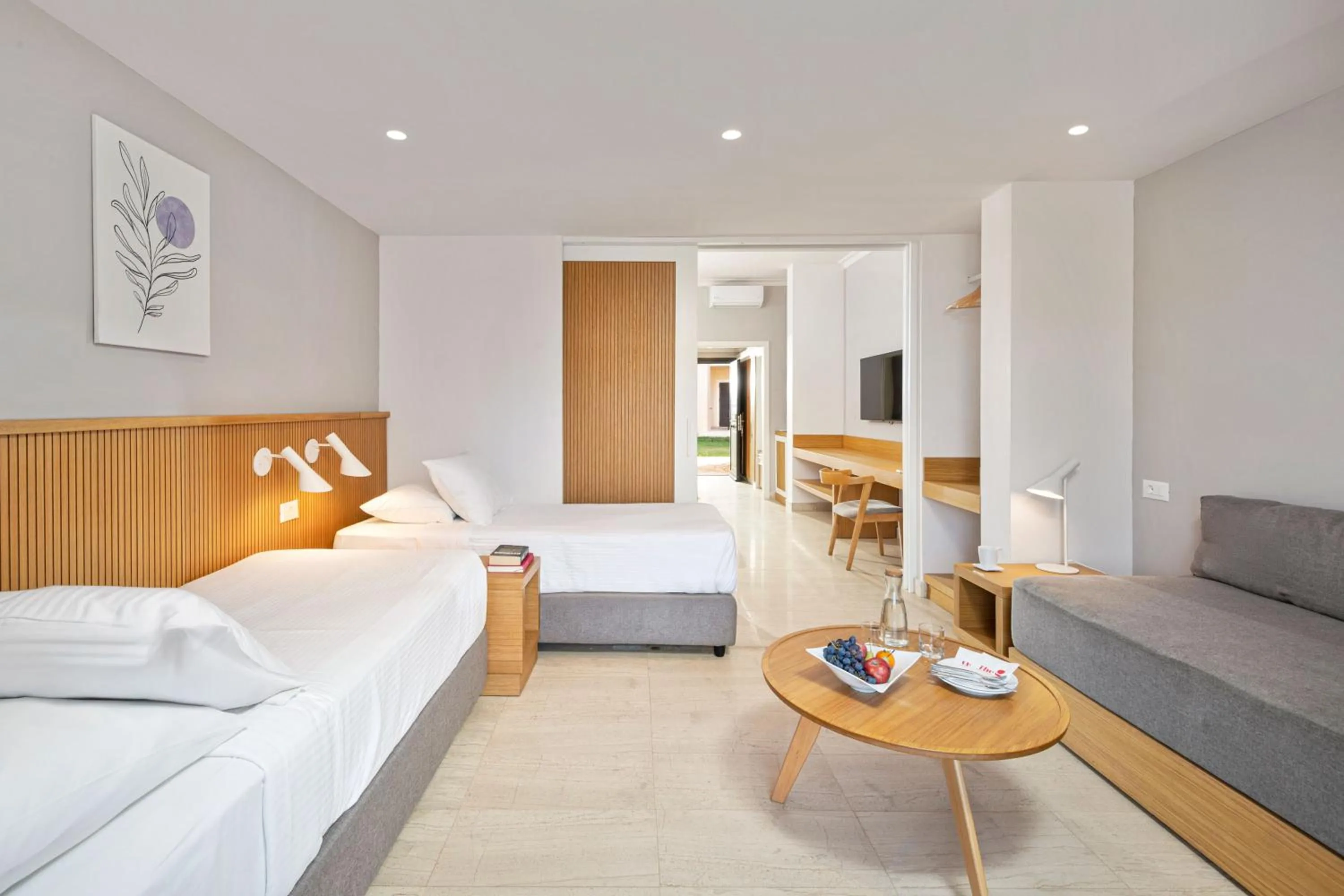 Bed in Roda Beach Resort & Spa