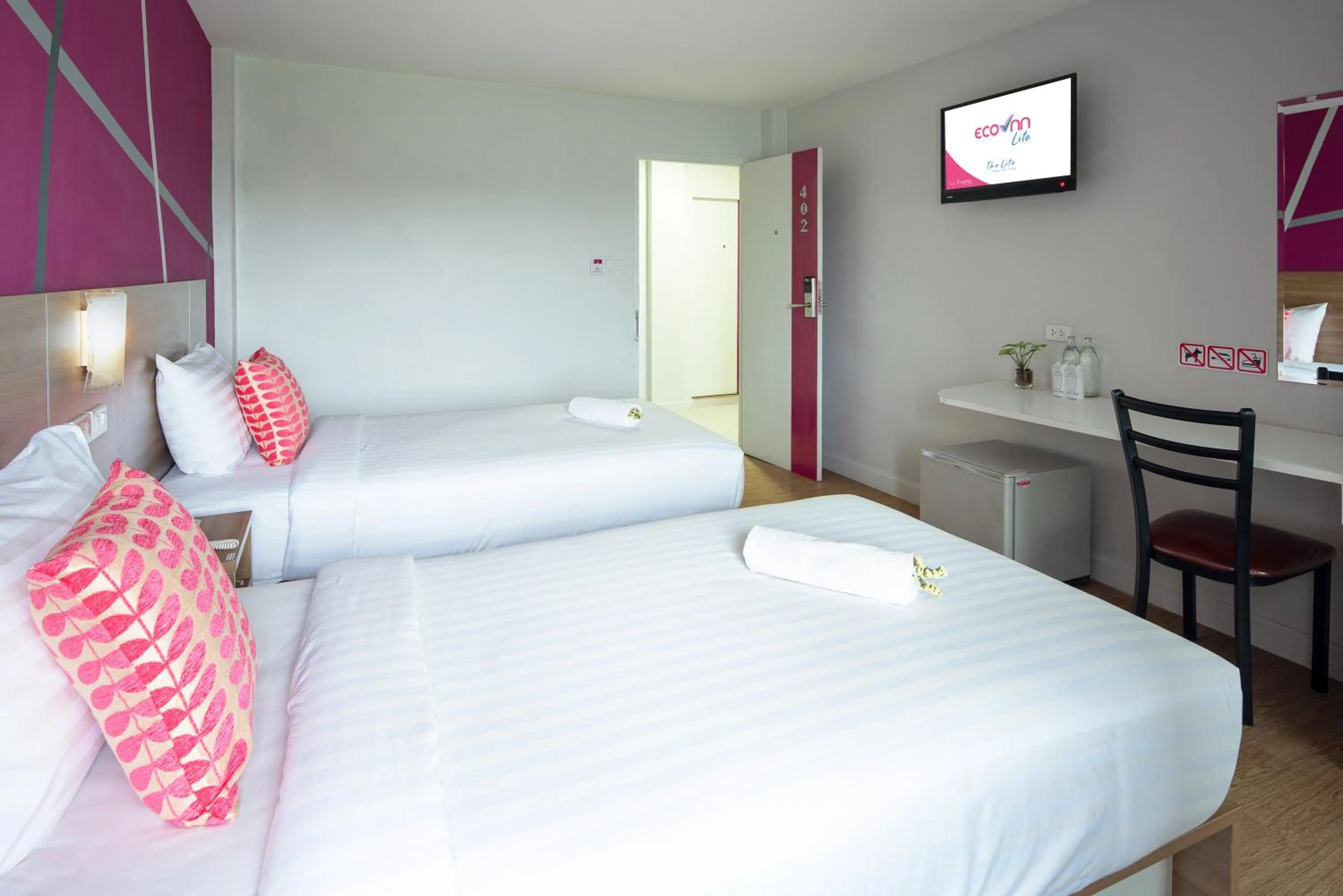 Bed in Eco Inn Lite Nakhon Si Thammarat