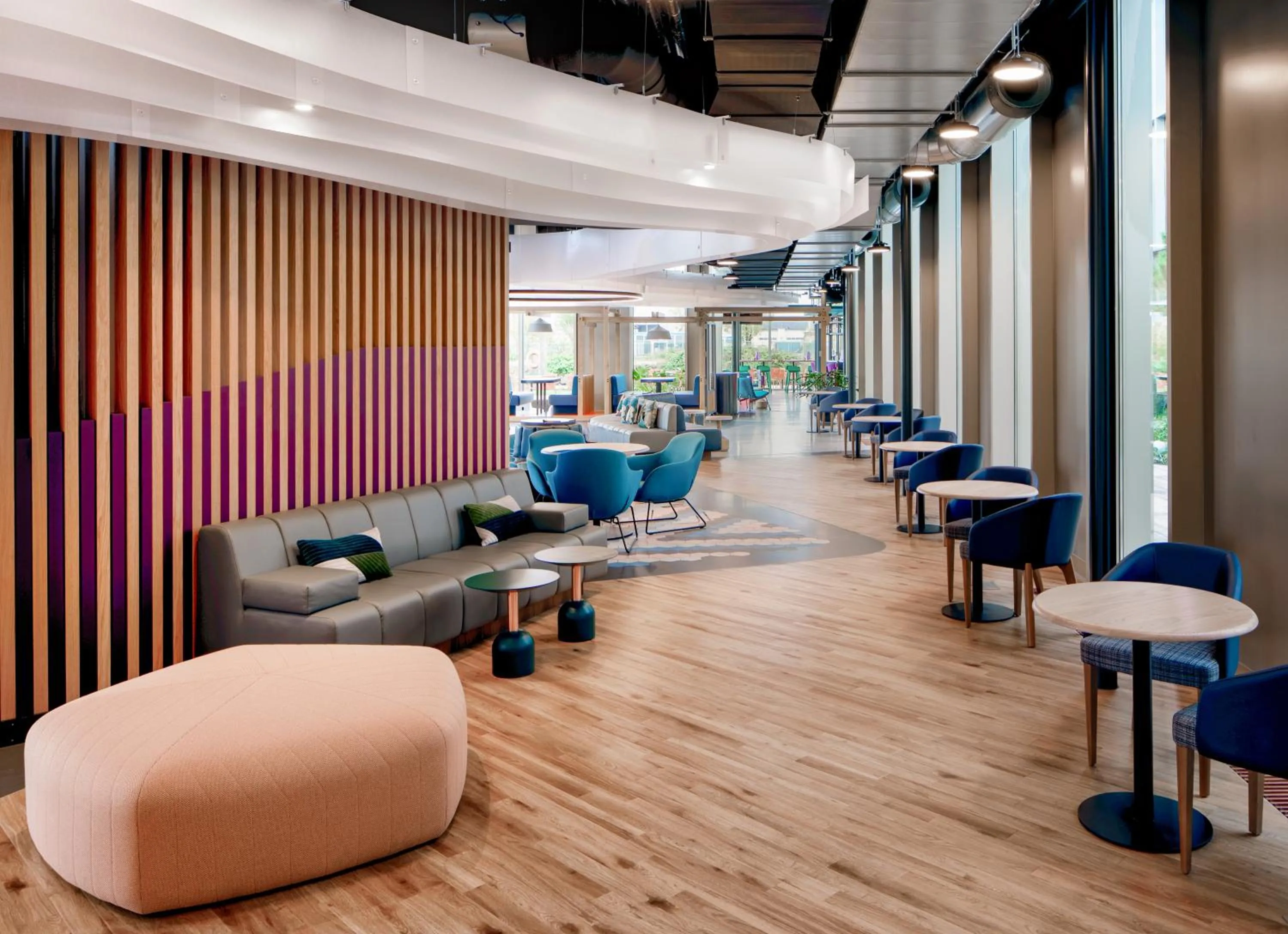 Communal lounge/ TV room in YOTEL Amsterdam