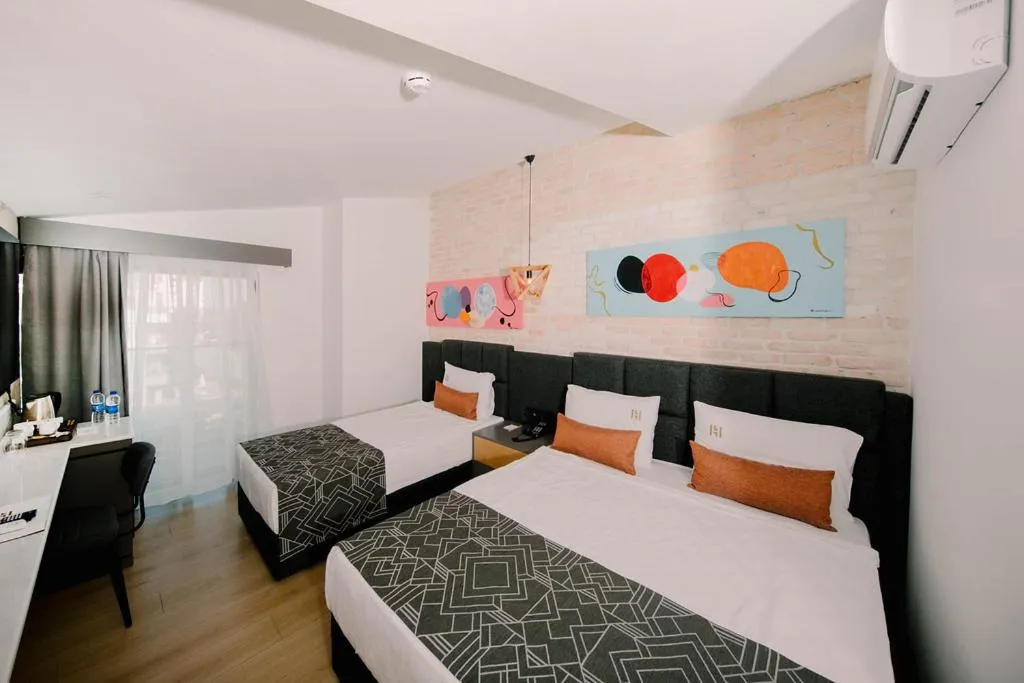 Bed in Laren Sea Side Hotel Spa