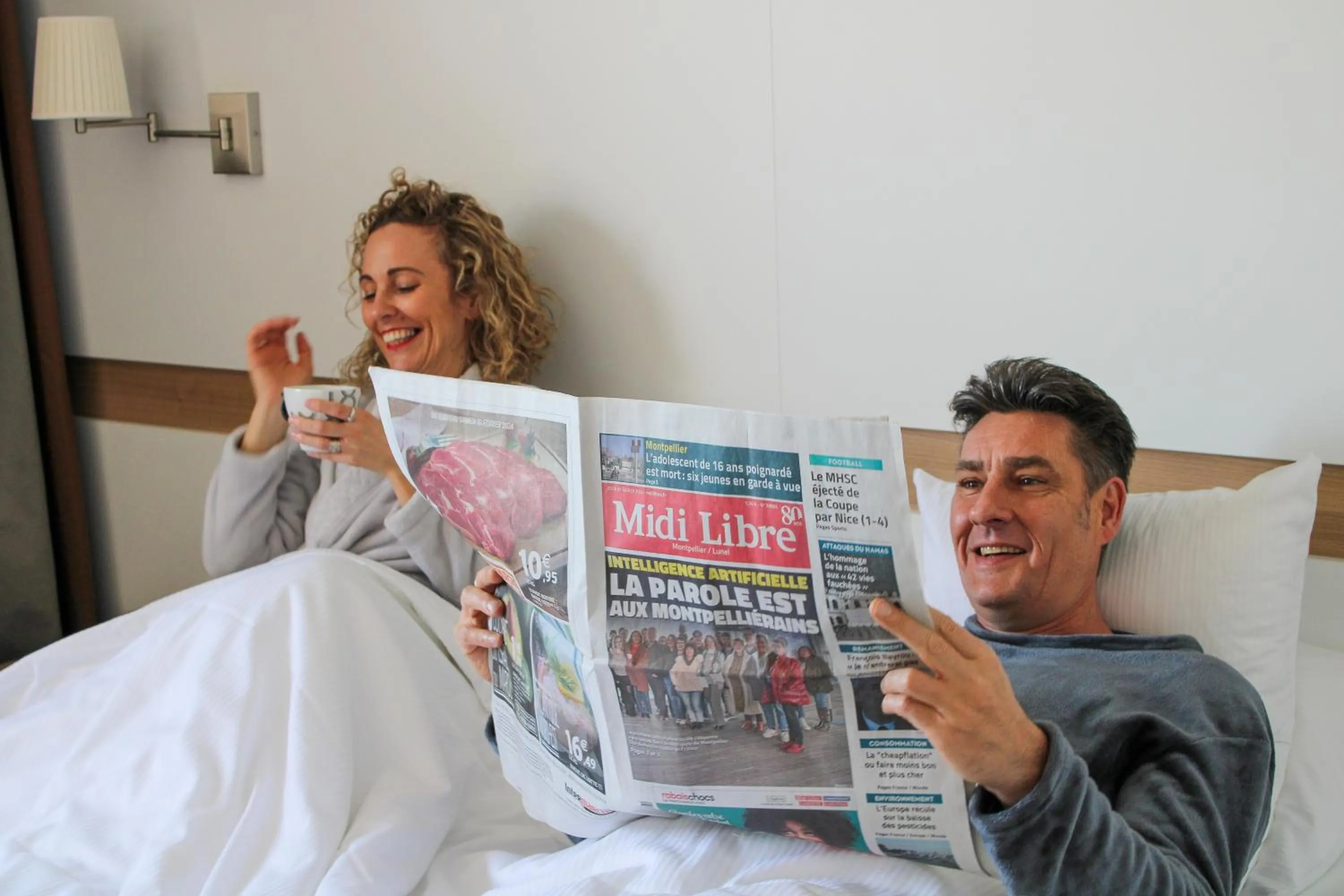 Bed in The Originals Boutique, Hôtel Neptune, Montpellier Sud