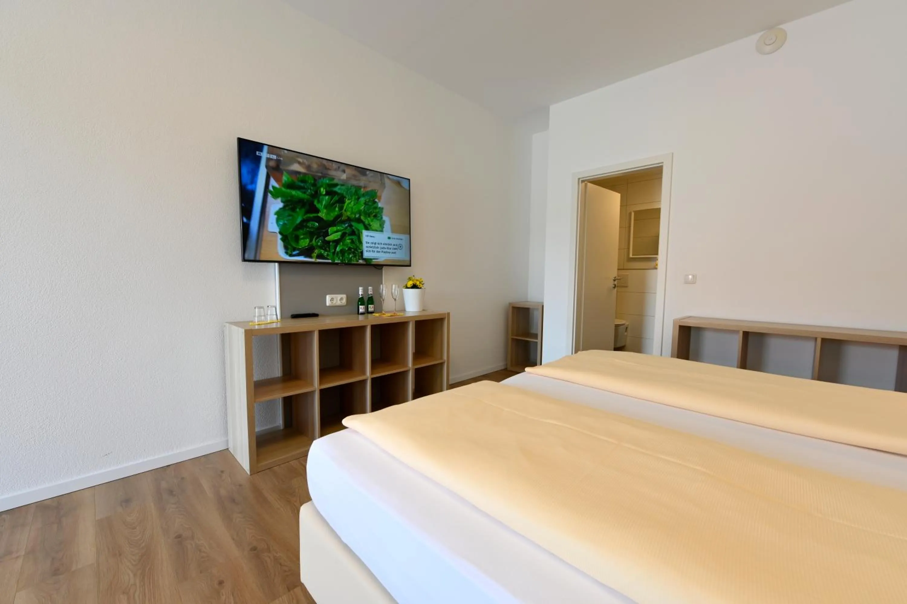 Bed in Hotel Garni Pension Gambrinus