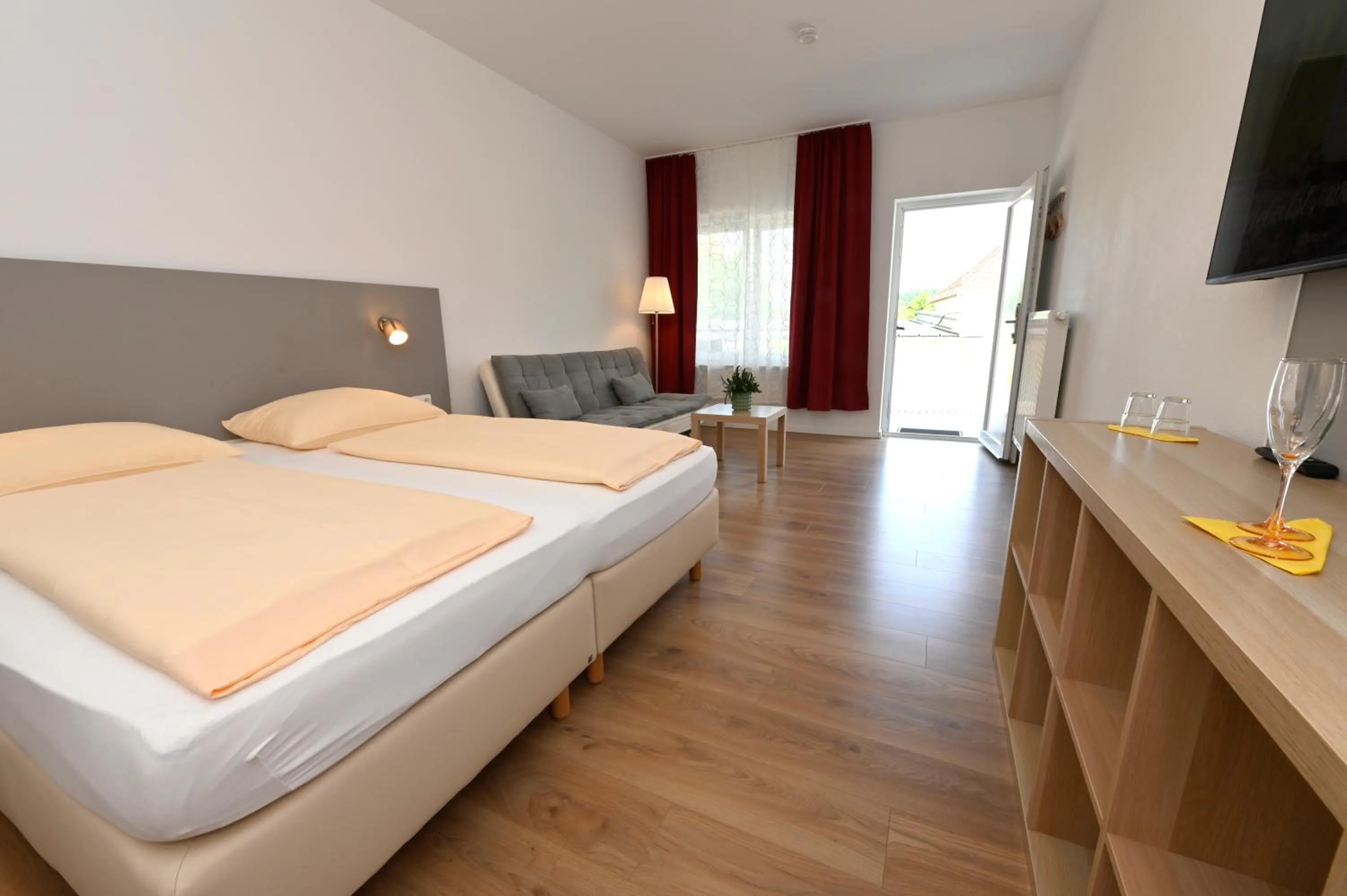 Bed in Hotel Garni Pension Gambrinus