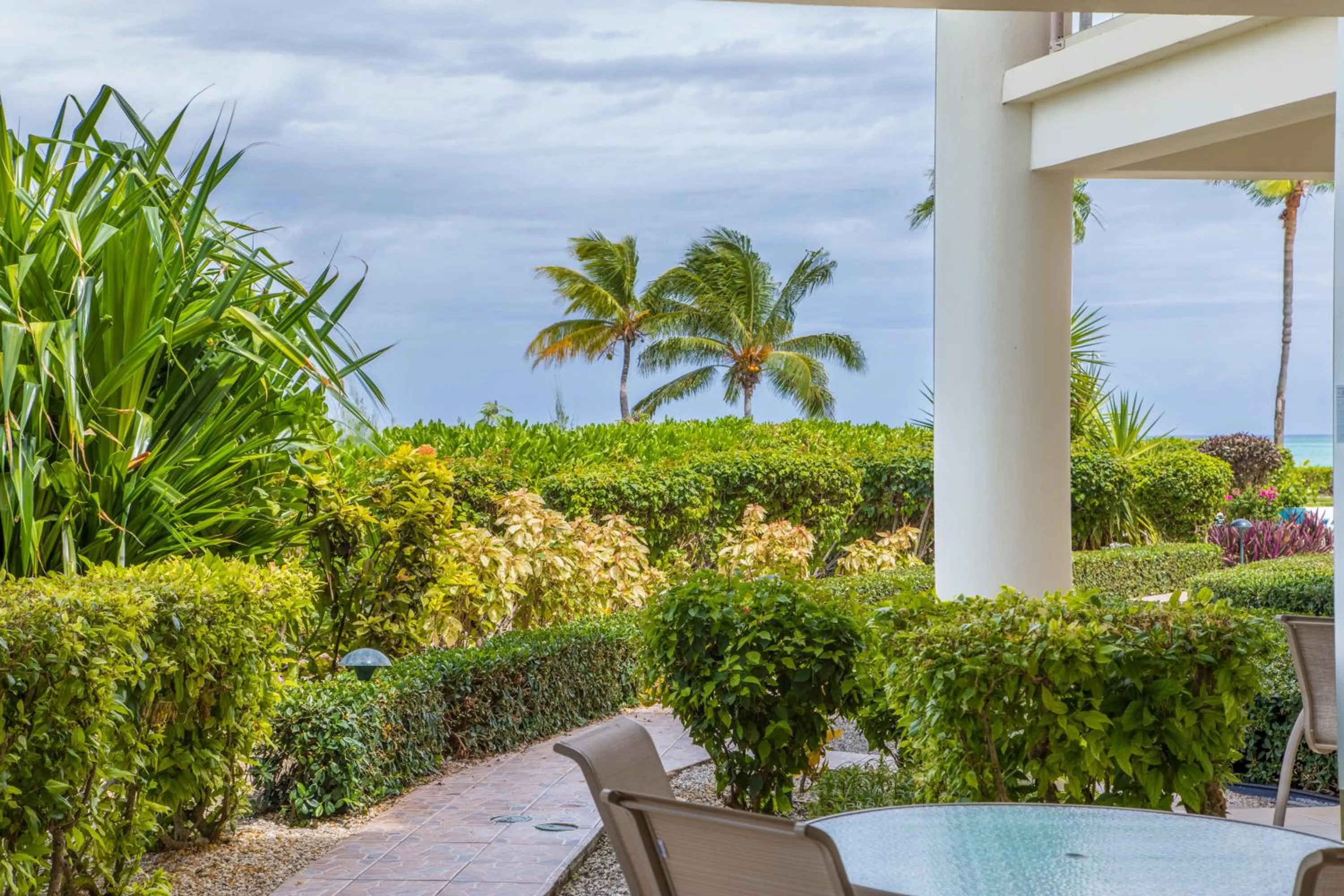 Patio in Coral Gardens on Grace Bay