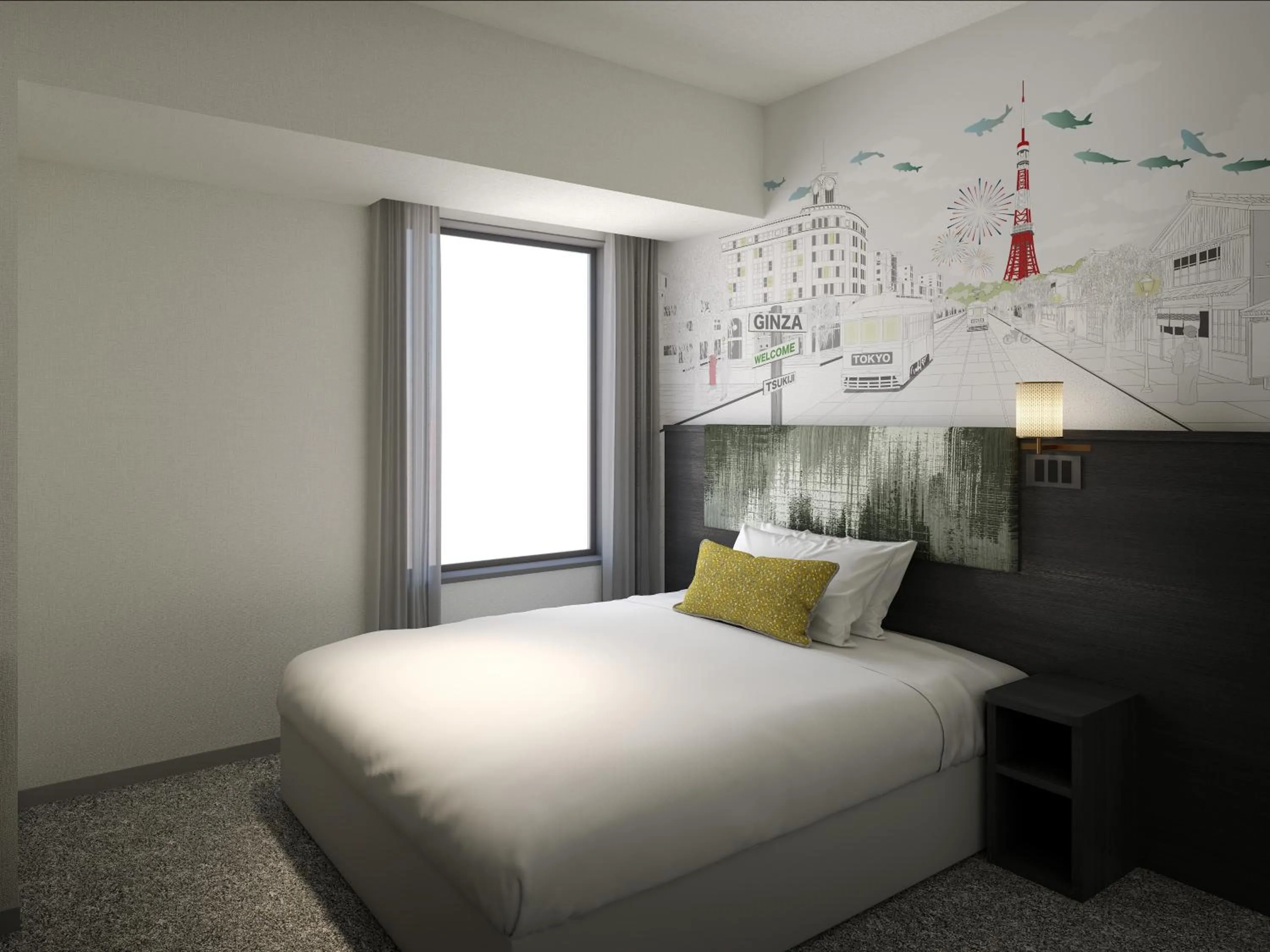 Photo of the whole room, Bed in ibis Styles Tokyo Ginza East