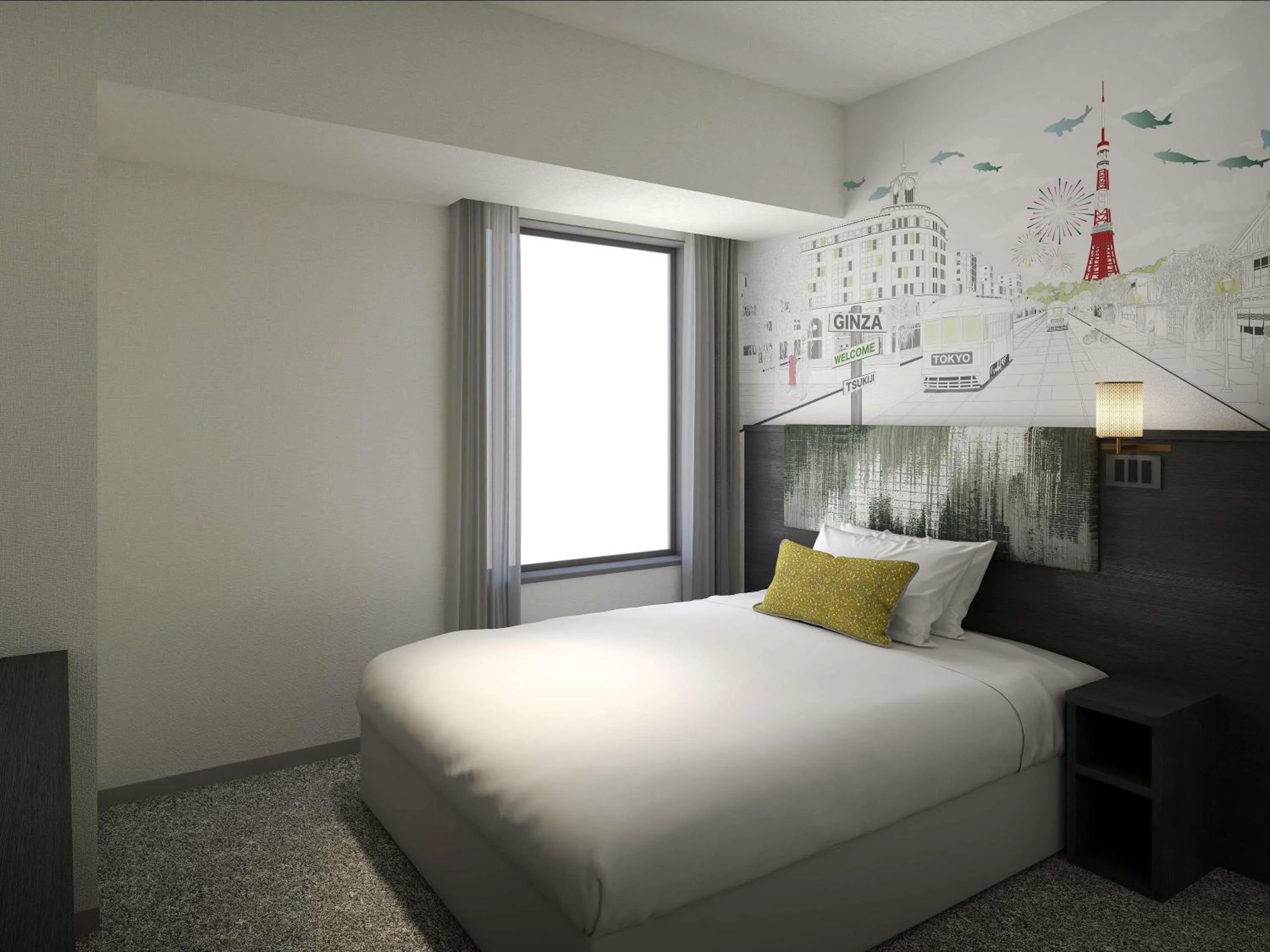 Bedroom, Bed in ibis Styles Tokyo Ginza East