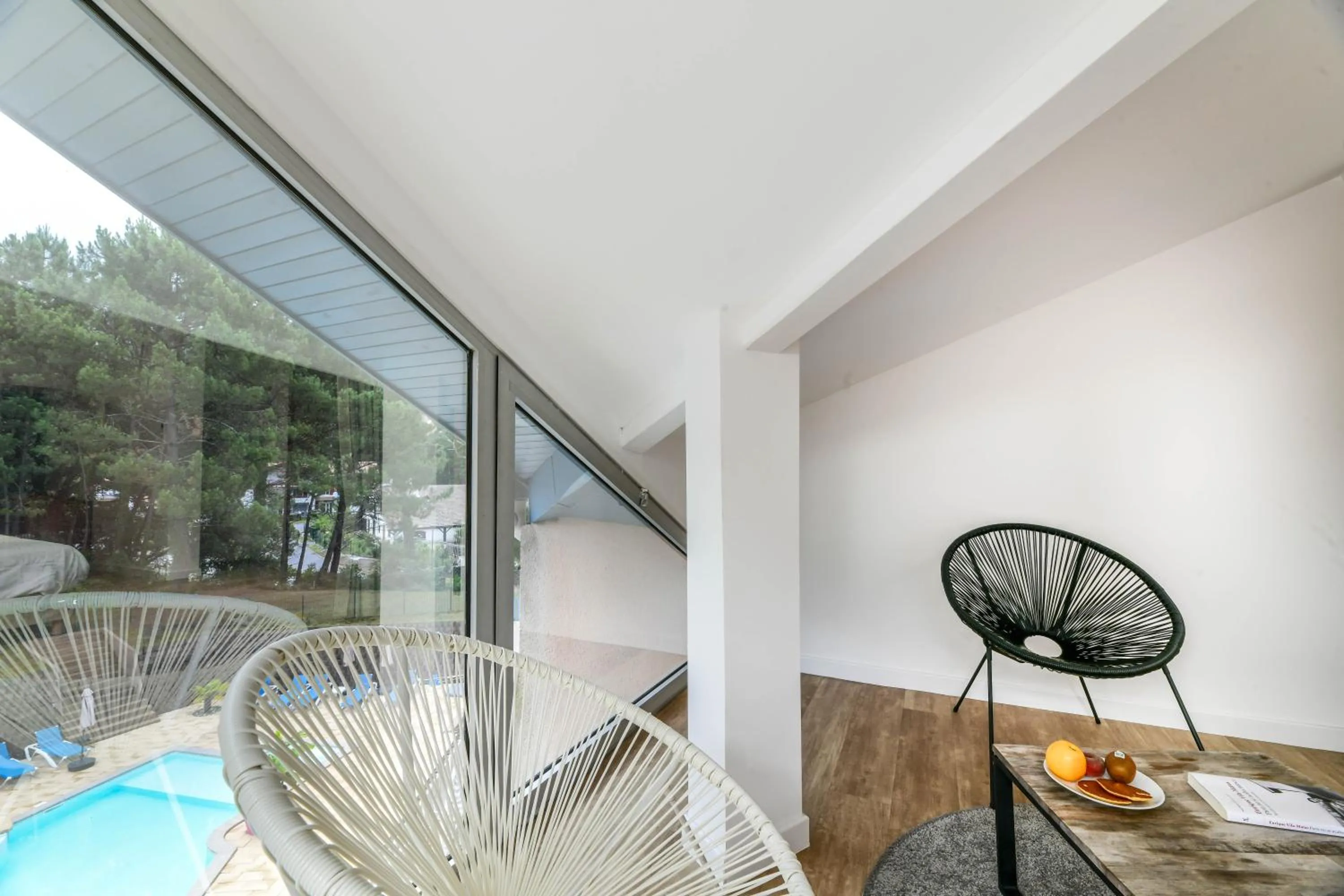 Pool view in Hotel Logis Lacotel