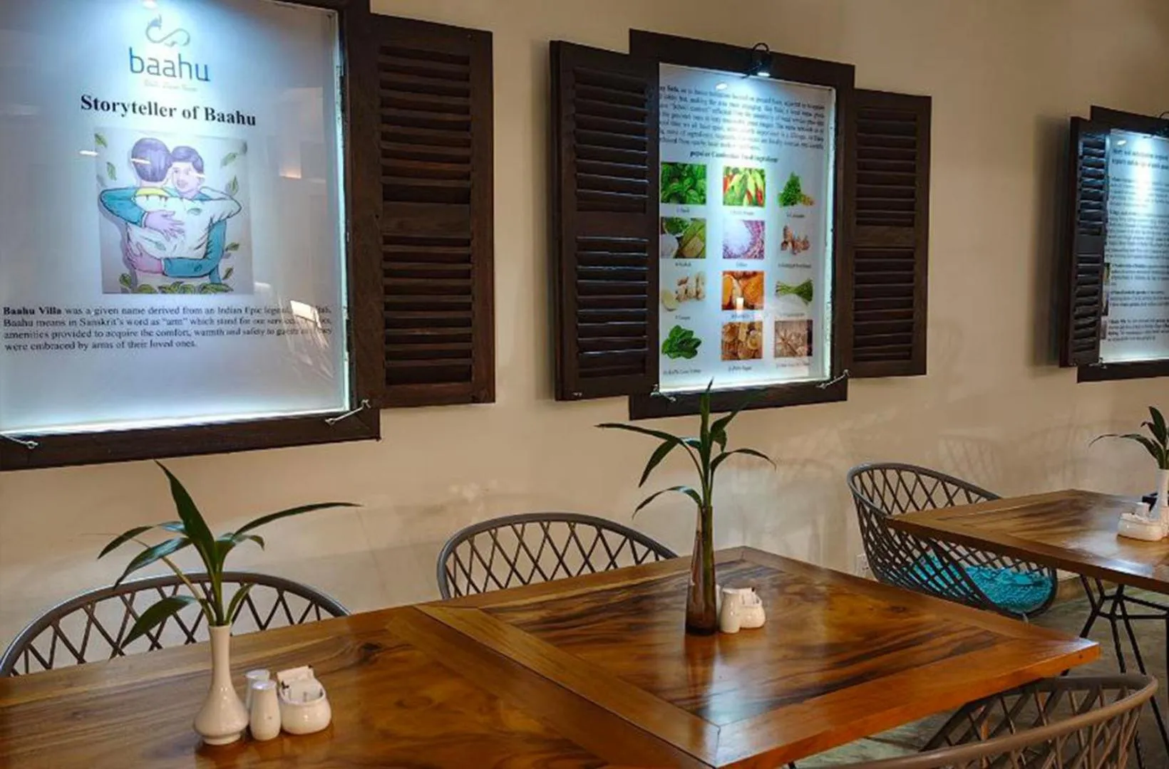 Restaurant/places to eat in Baahu Villa