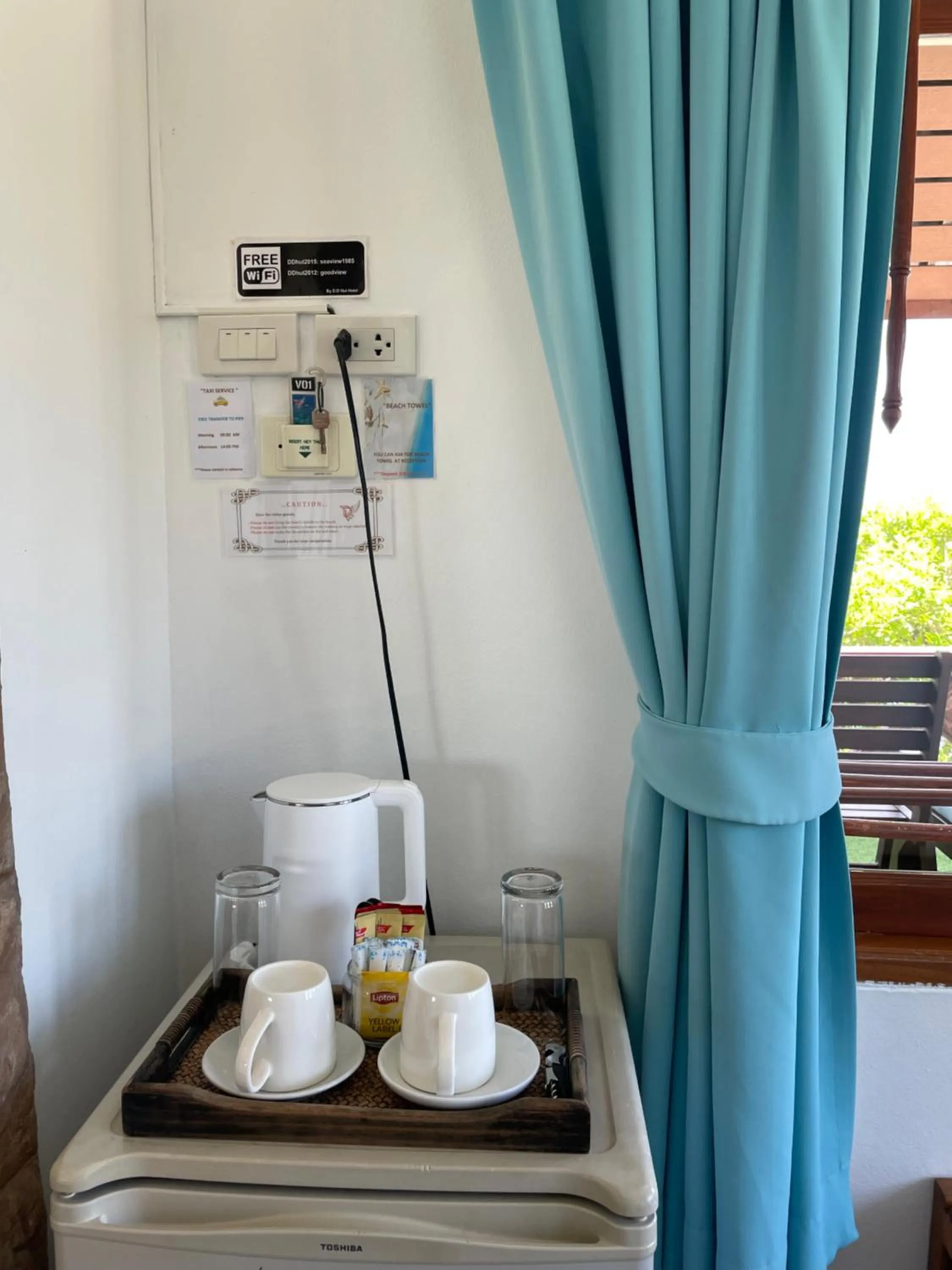 Coffee/tea facilities in DD Hut Koh Tao