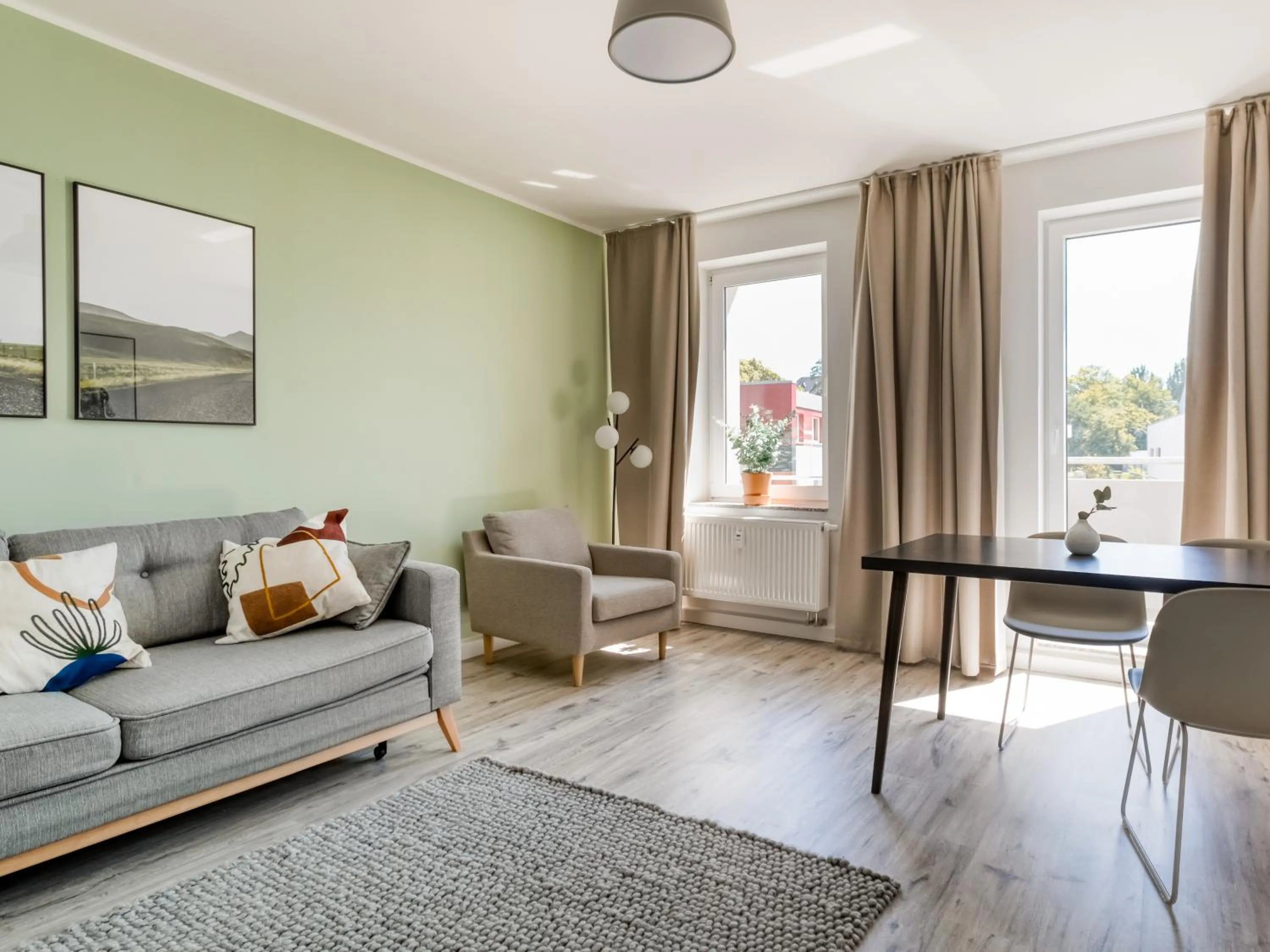 Living room in Limehome Chemnitz Hartmannstraße