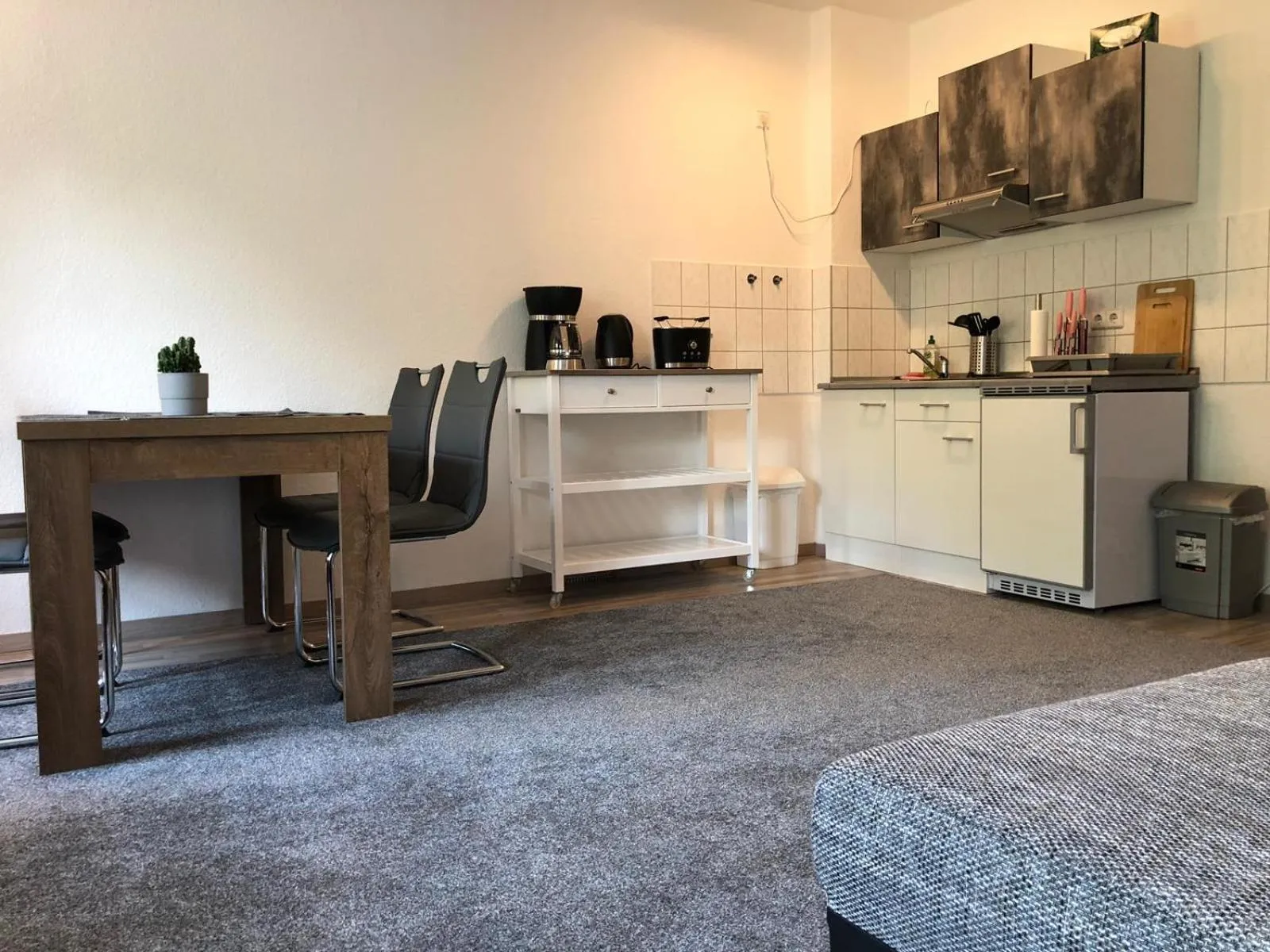 Kitchen or kitchenette in Viadrina Rooms & Apartments Frankfurt-Oder am Park im Zentrum