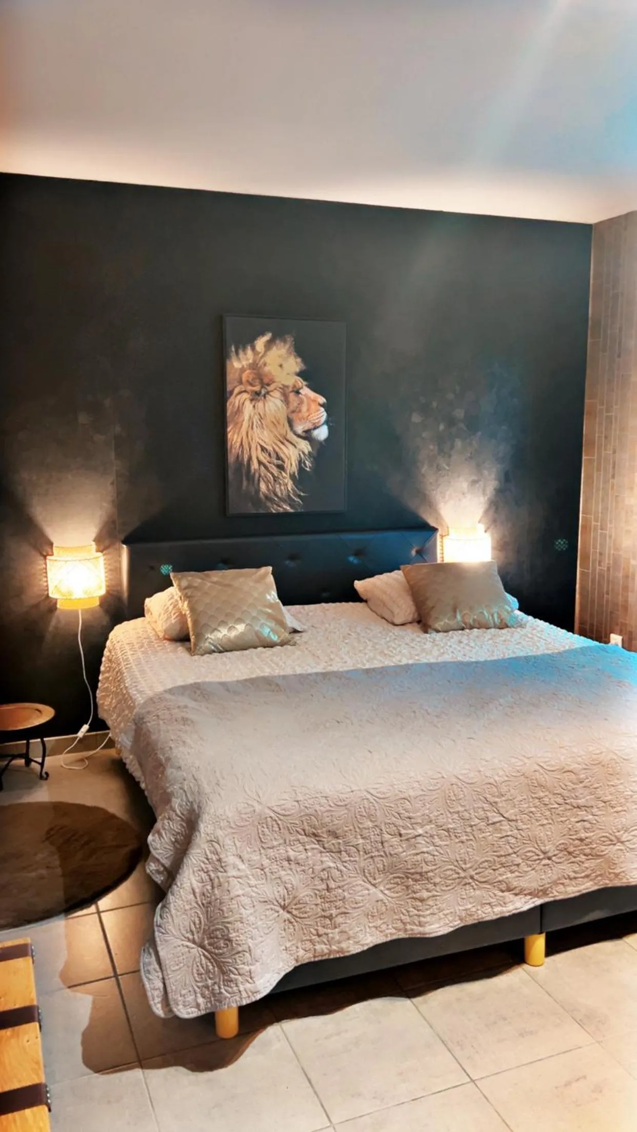 Patio, Bed in Domaine de la Borde