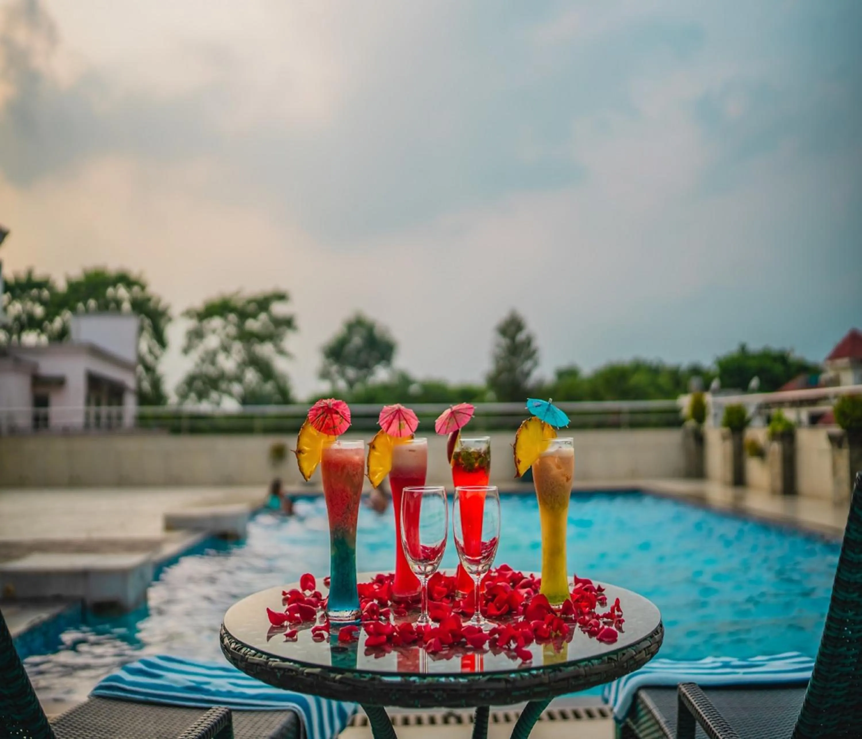 Swimming pool in Barsana Hotel & Resort Siliguri