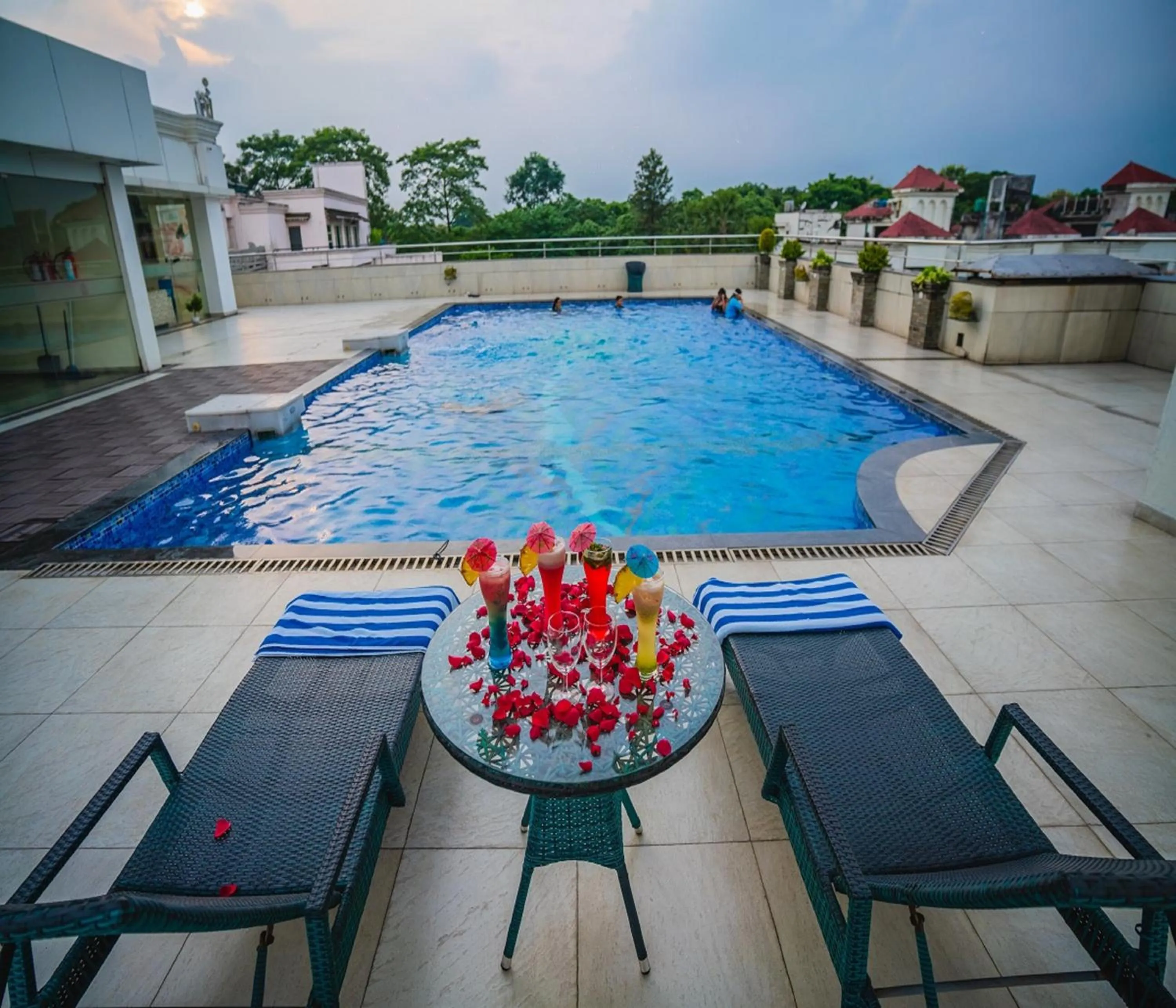 Swimming pool in Barsana Hotel & Resort Siliguri