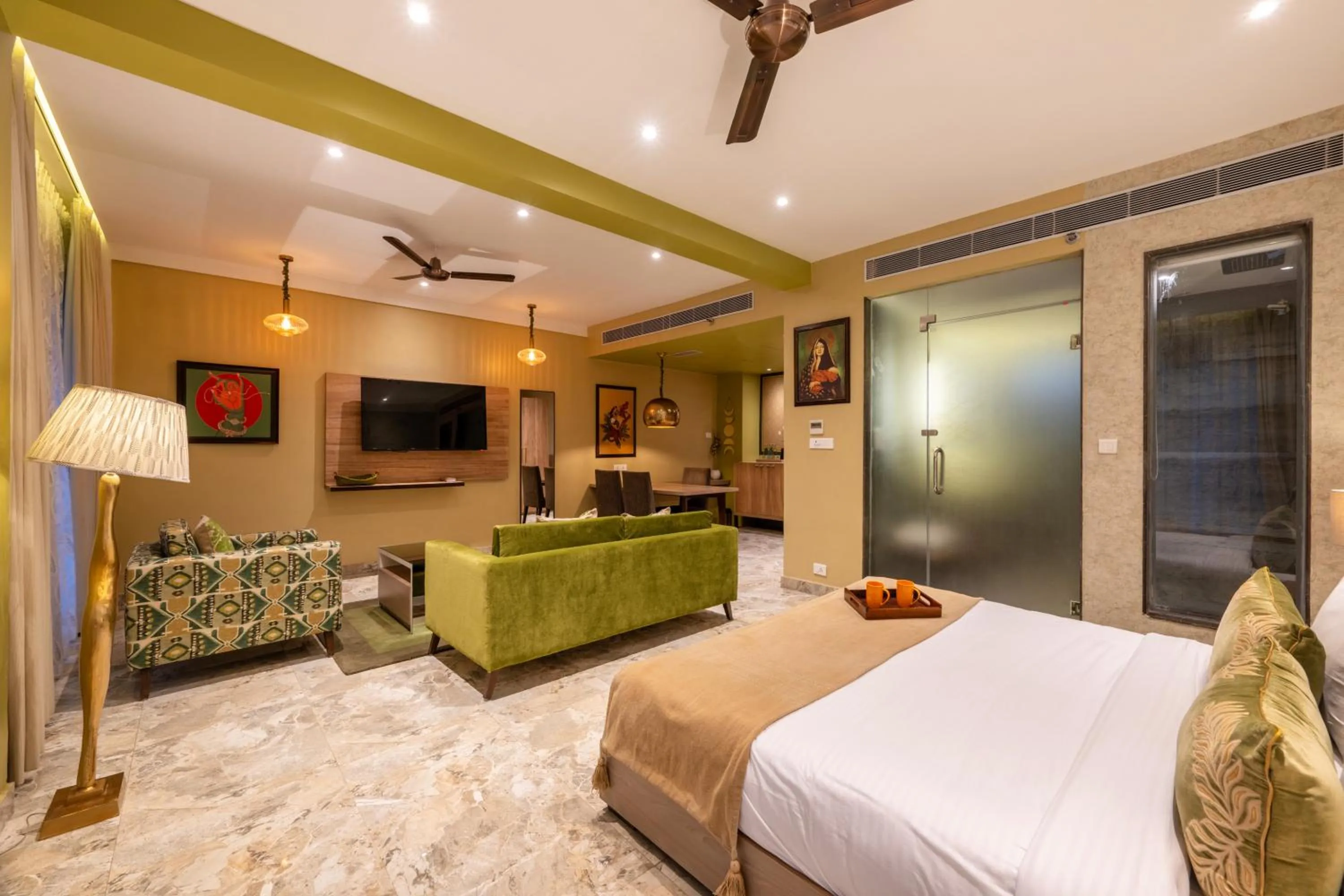 Communal lounge/ TV room, Bed in Antalya By Divine Ganga Cottage