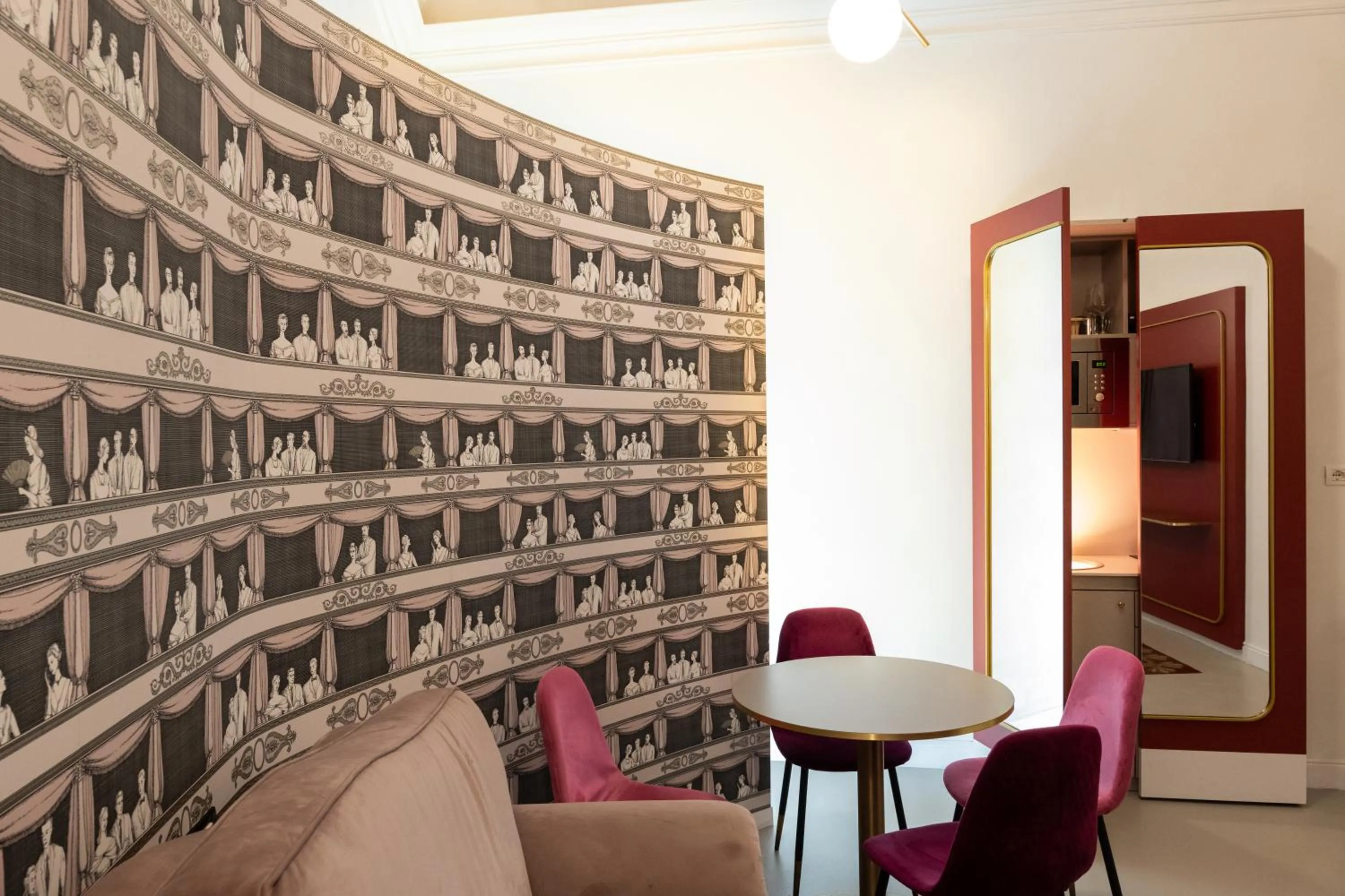 Living room in Scene Suites Apartments