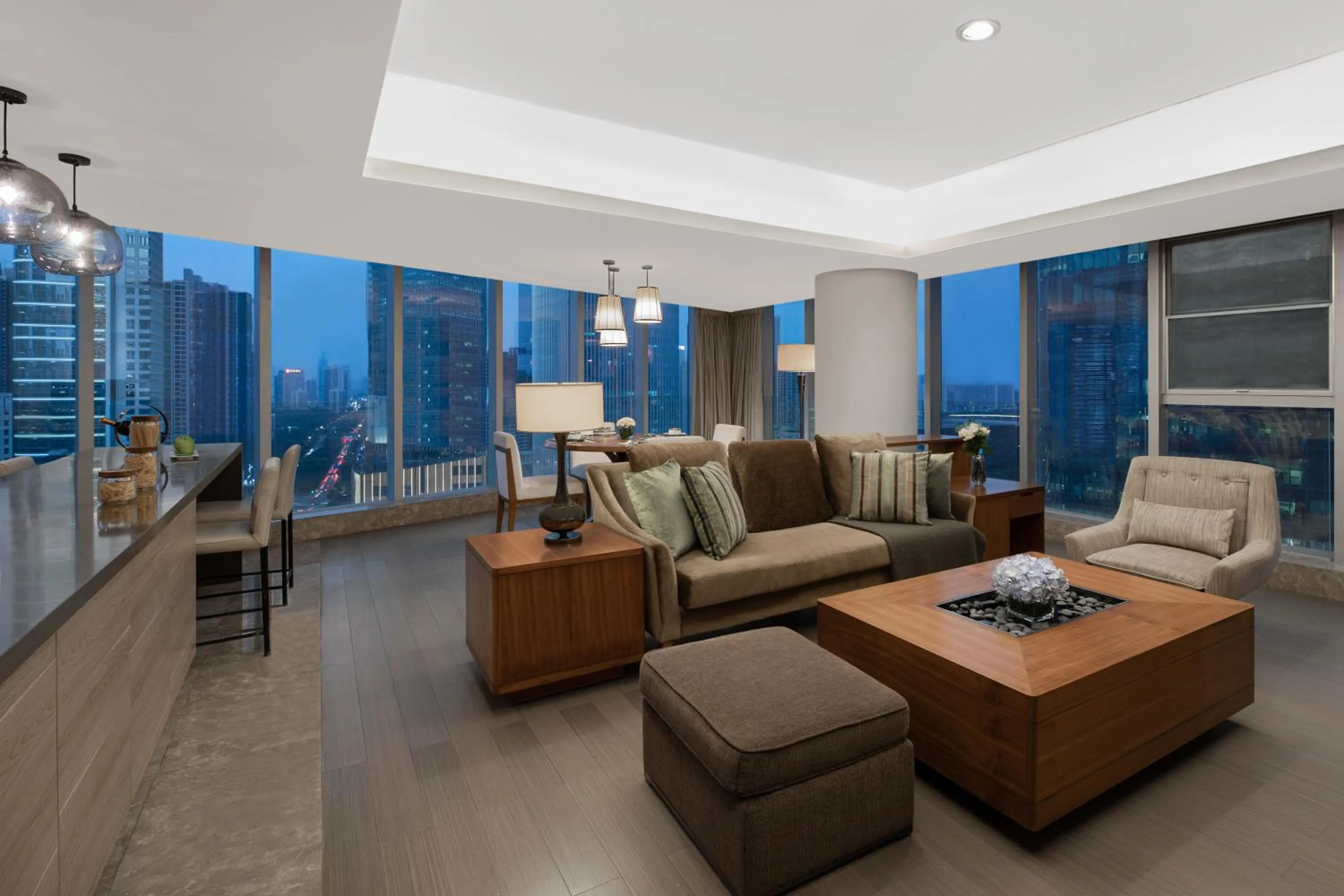 Living room in Ascott IFC Guangzhou - Free Shuttle Bus For Canton Fair