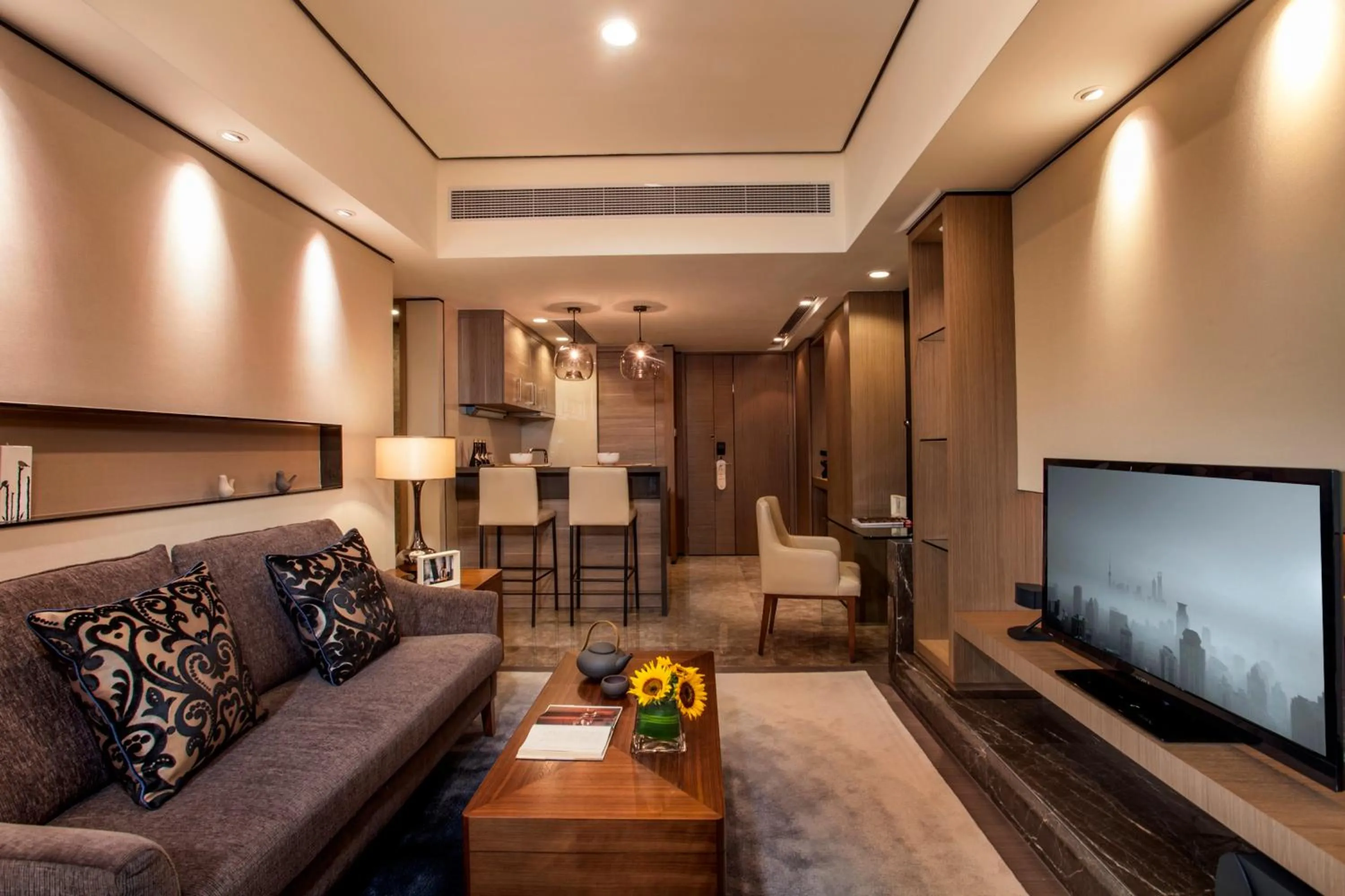 Seating area in Ascott IFC Guangzhou - Free Shuttle Bus For Canton Fair