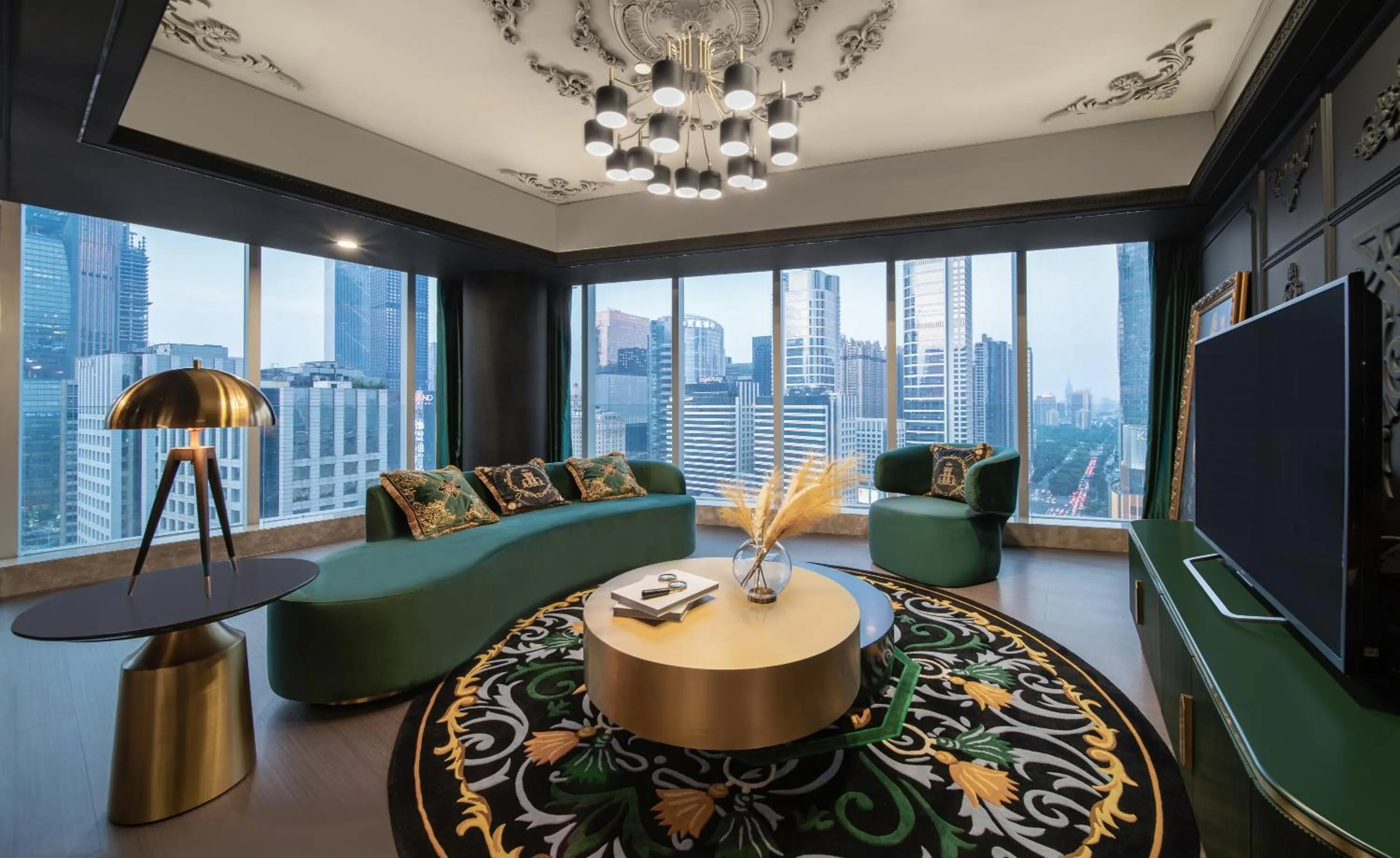 Living room in Ascott IFC Guangzhou - Free Shuttle Bus For Canton Fair