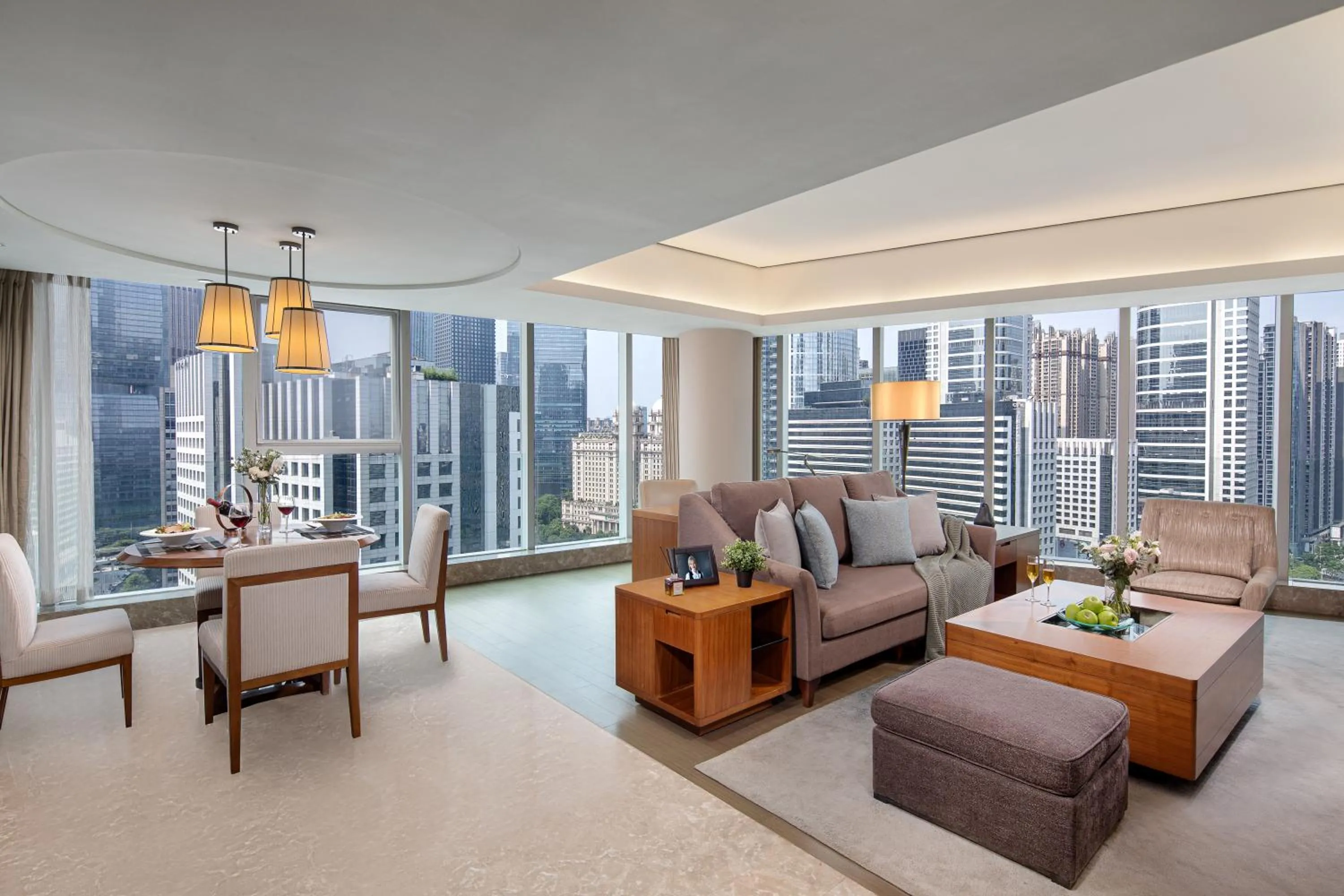 Living room in Ascott IFC Guangzhou - Free Shuttle Bus For Canton Fair