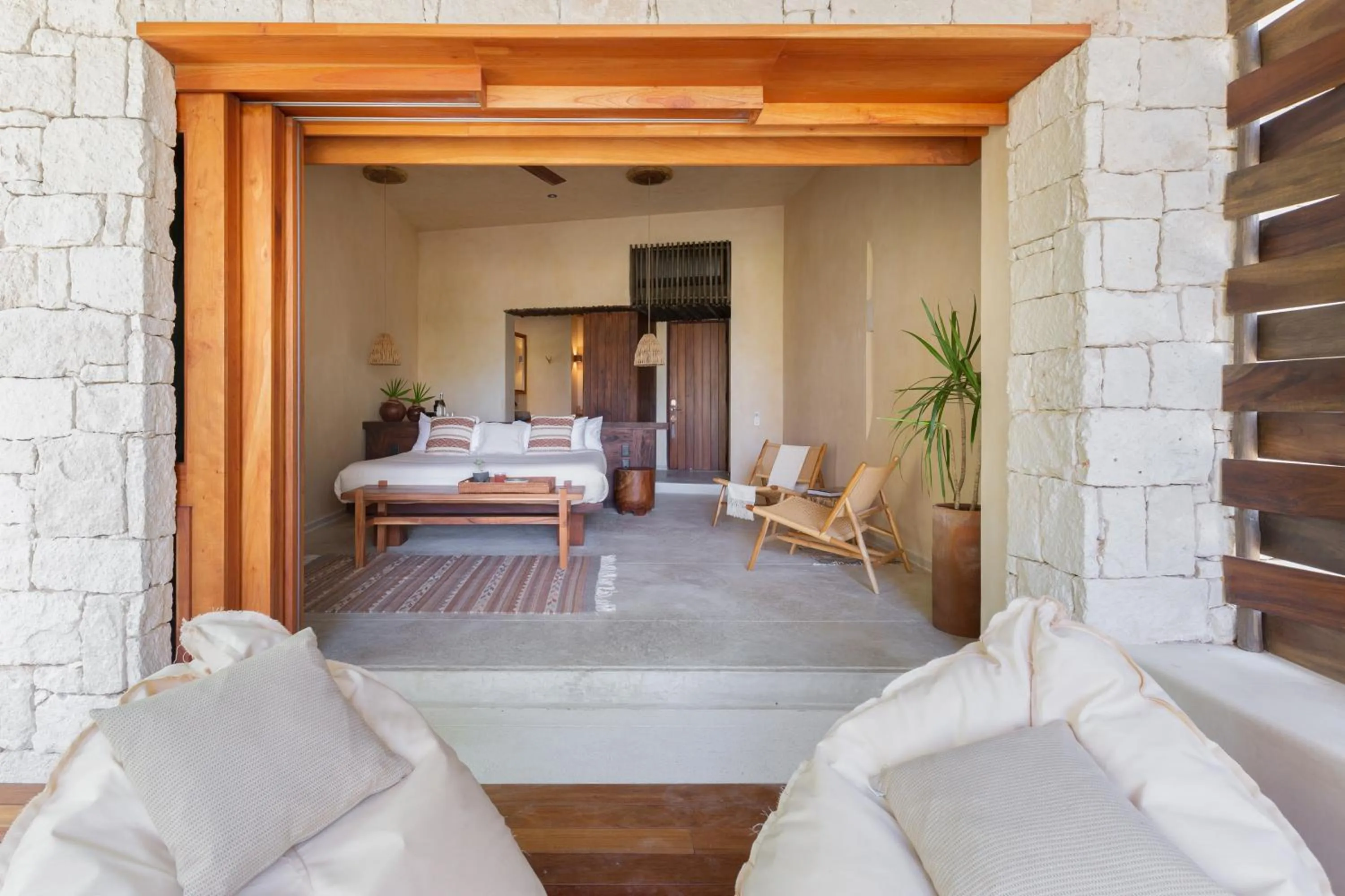 Bedroom, Bed in Hotel Ma'xanab Tulum