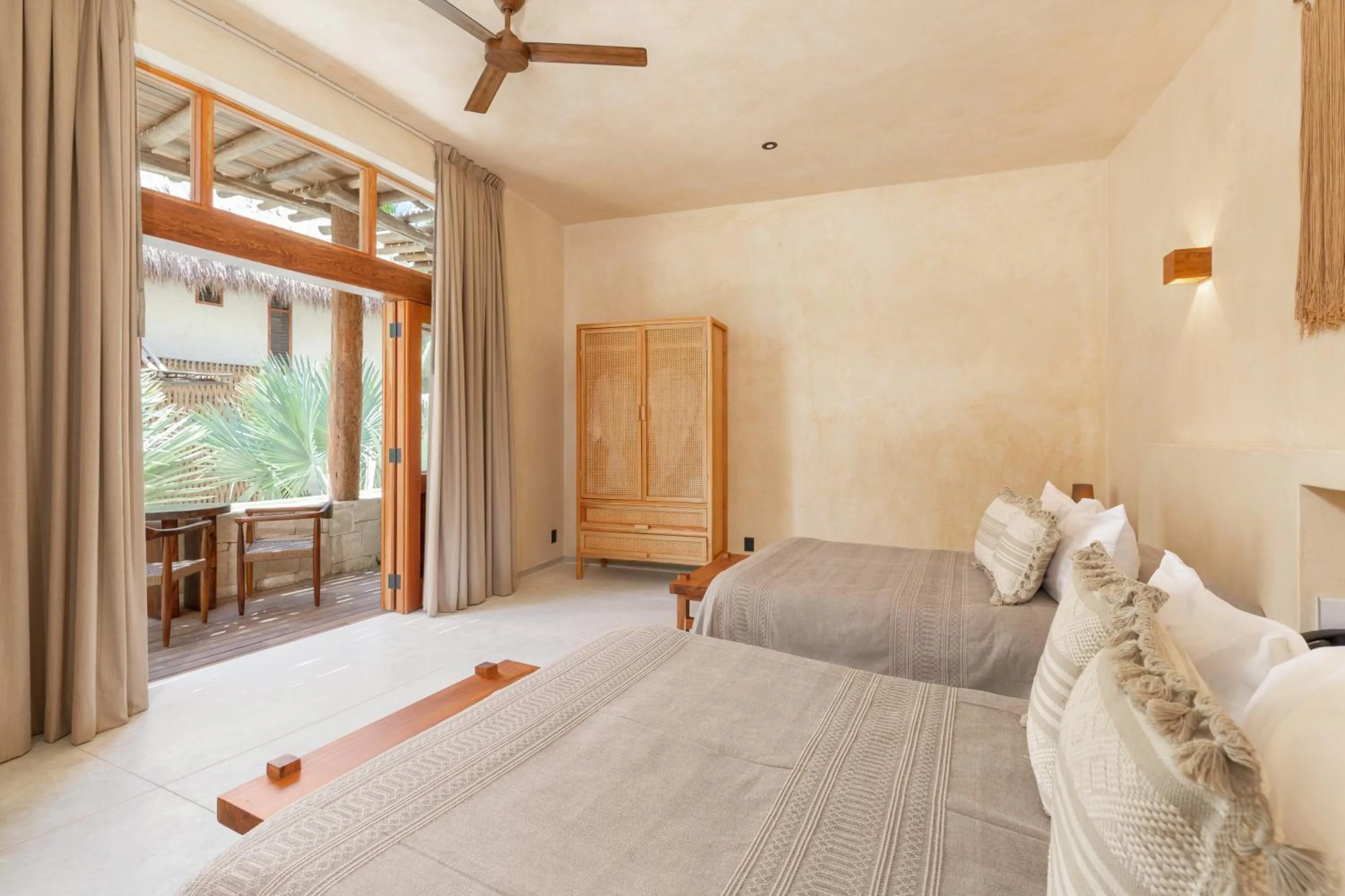 Bed in Hotel Ma'xanab Tulum