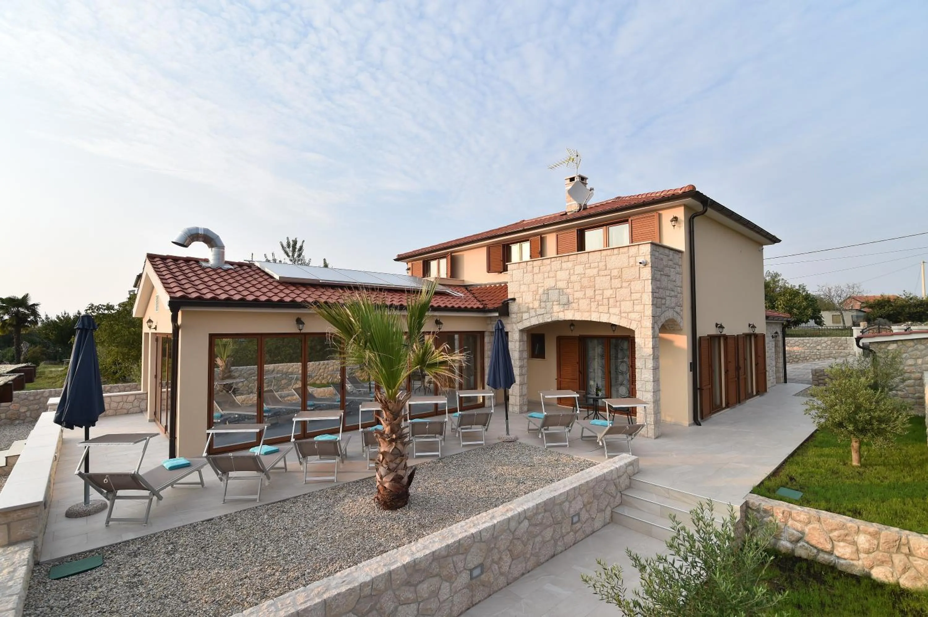 Property building in Villa Muskatel KRK -with heated covered pool