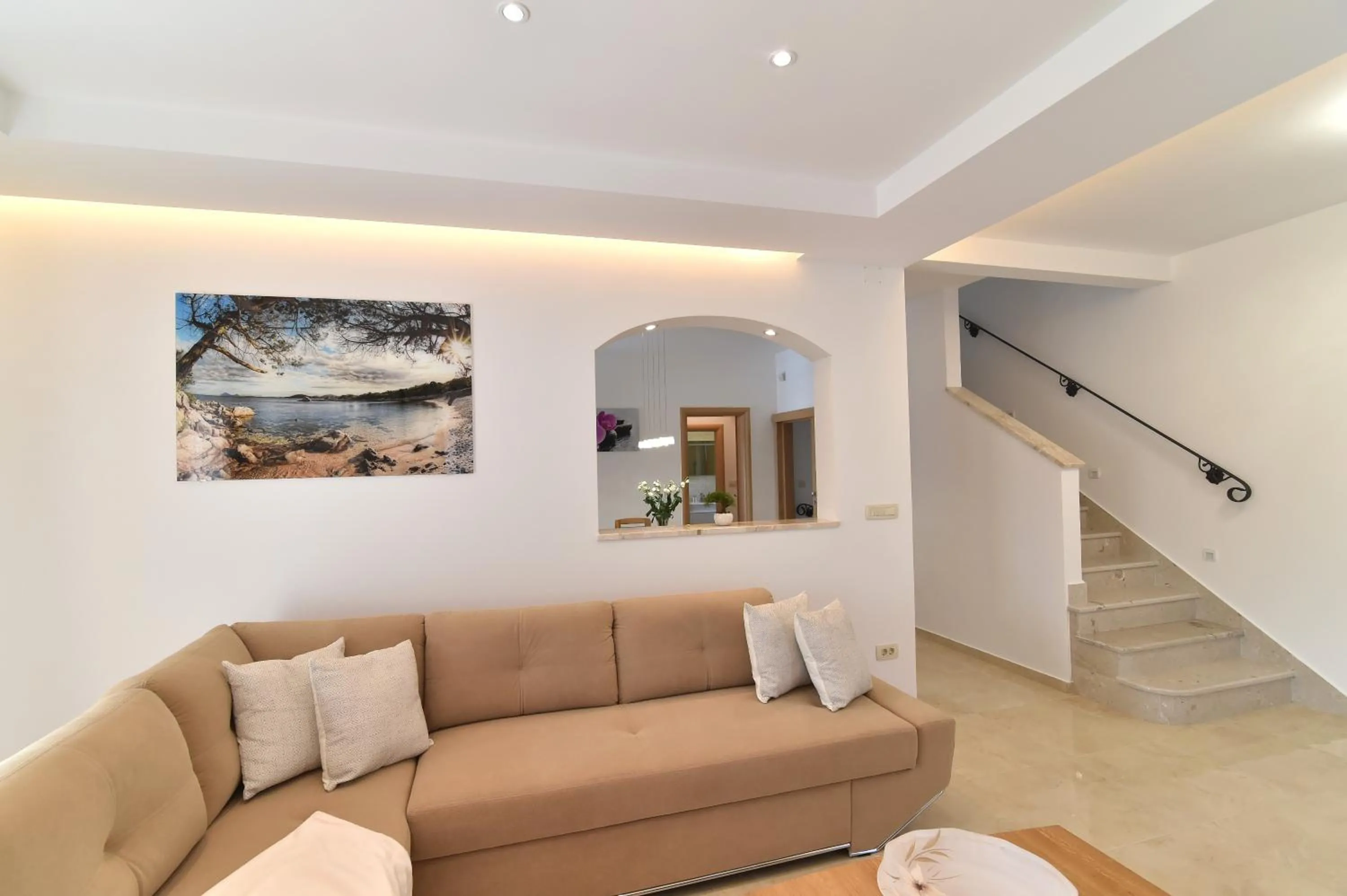 Living room in Villa Muskatel KRK -with heated covered pool