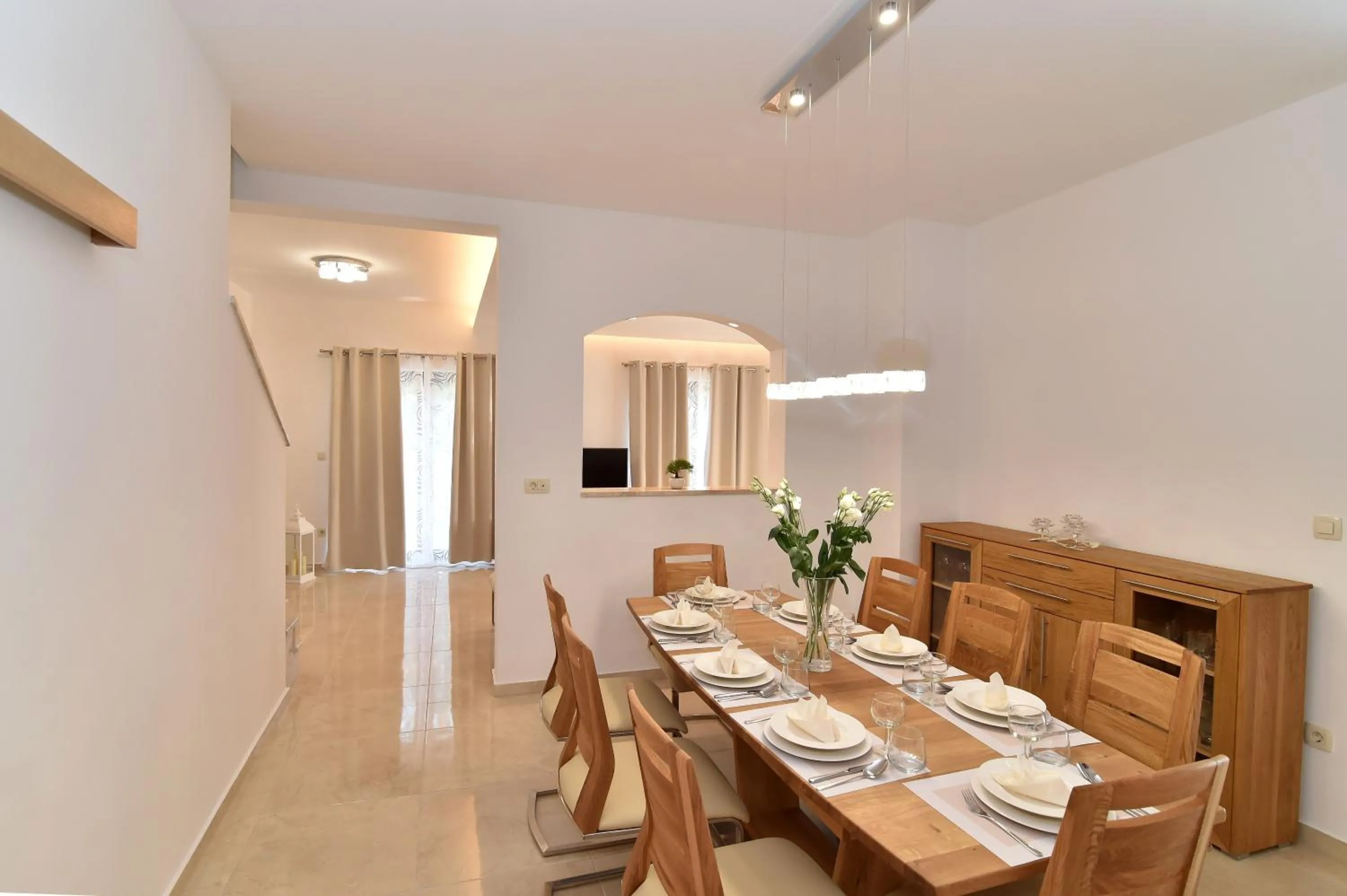 Seating area in Villa Muskatel KRK -with heated covered pool