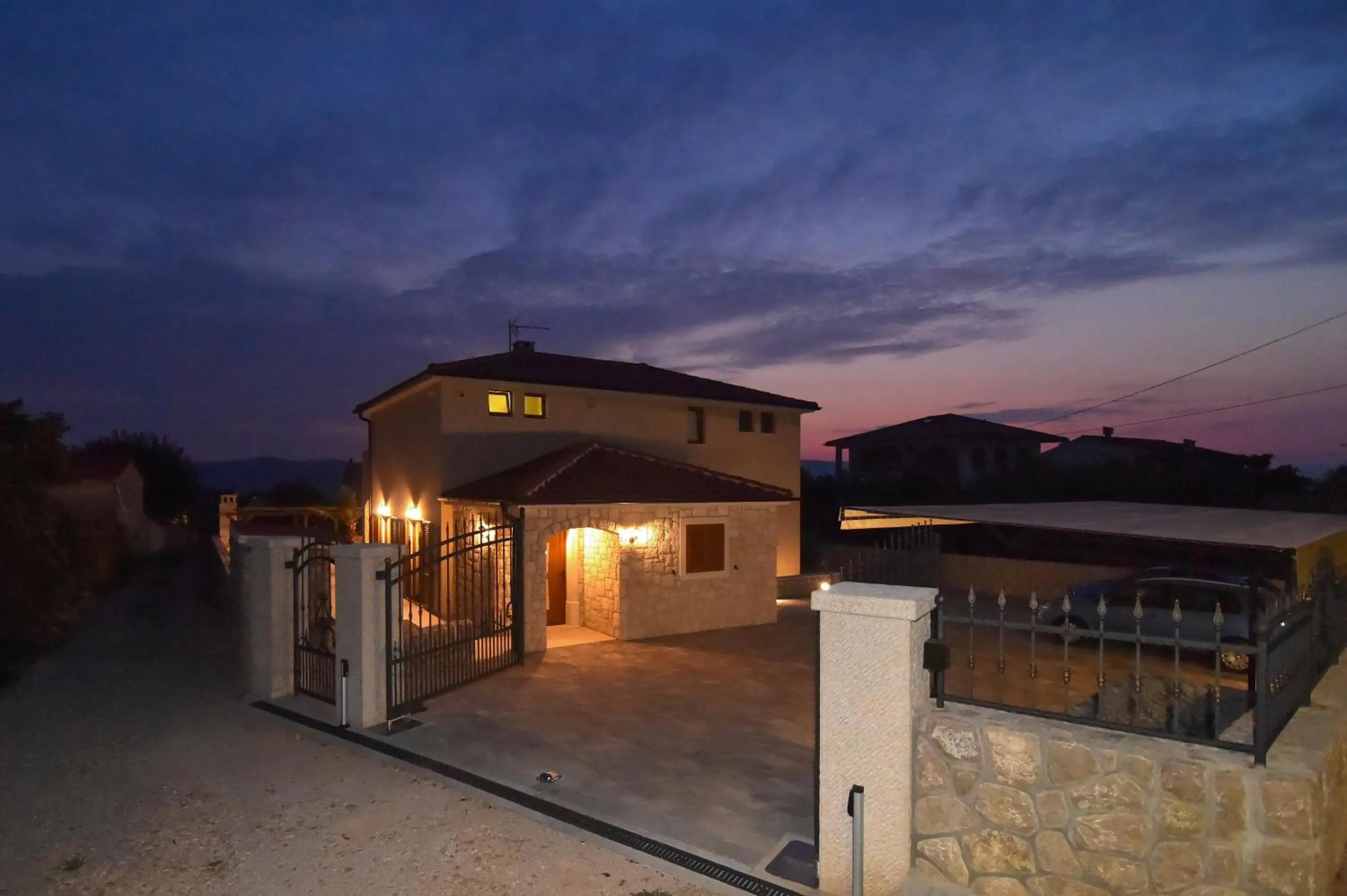 Property building in Villa Muskatel KRK -with heated covered pool
