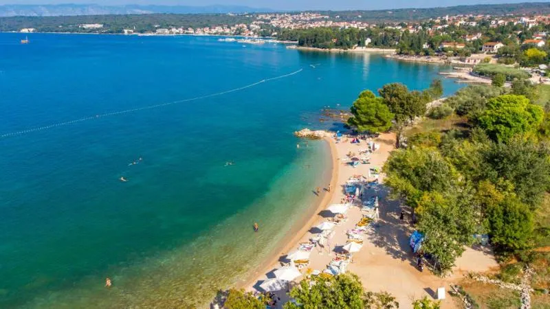Beach in Villa Muskatel KRK -with heated covered pool