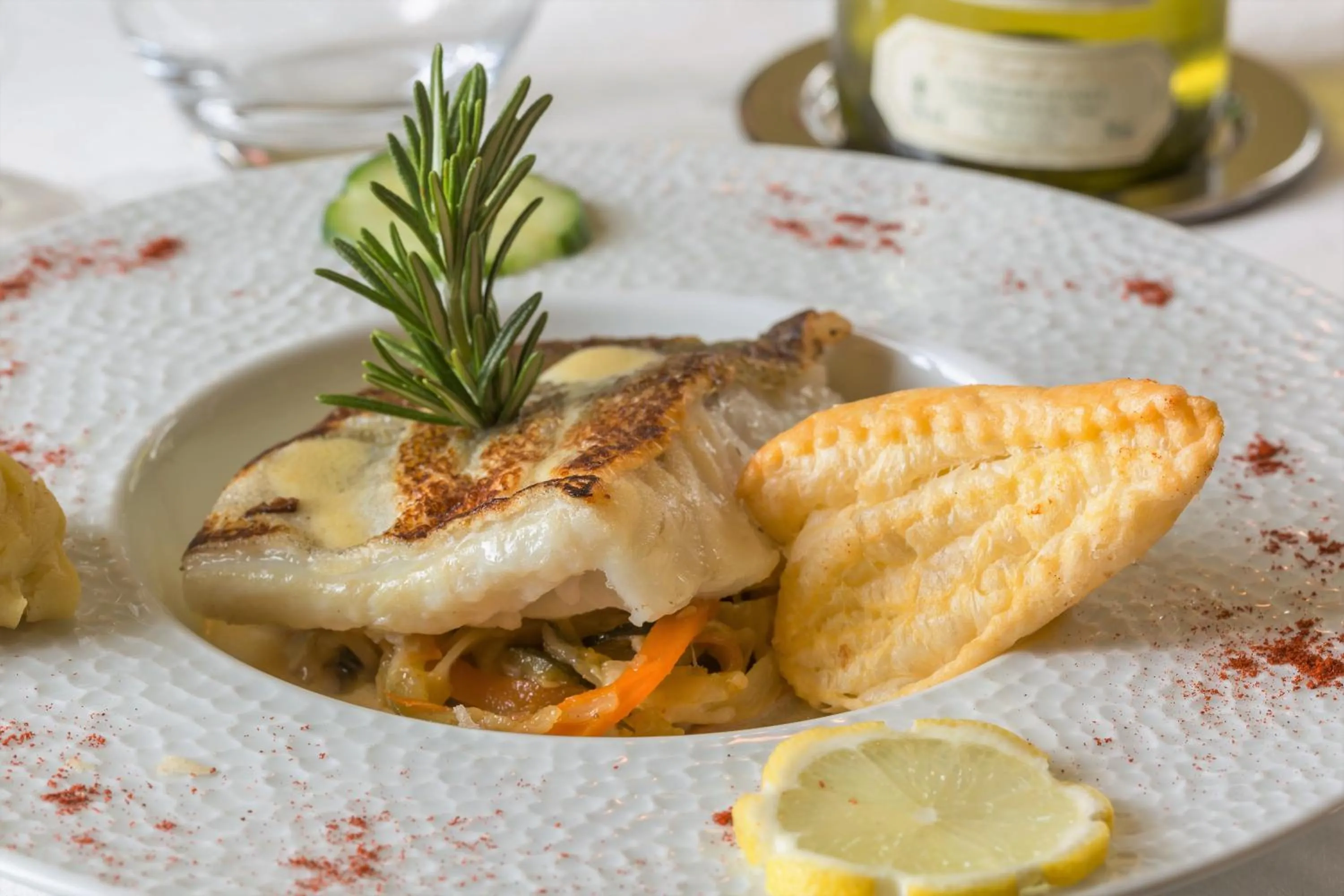 Food close-up in Auberge Du Cheval Blanc