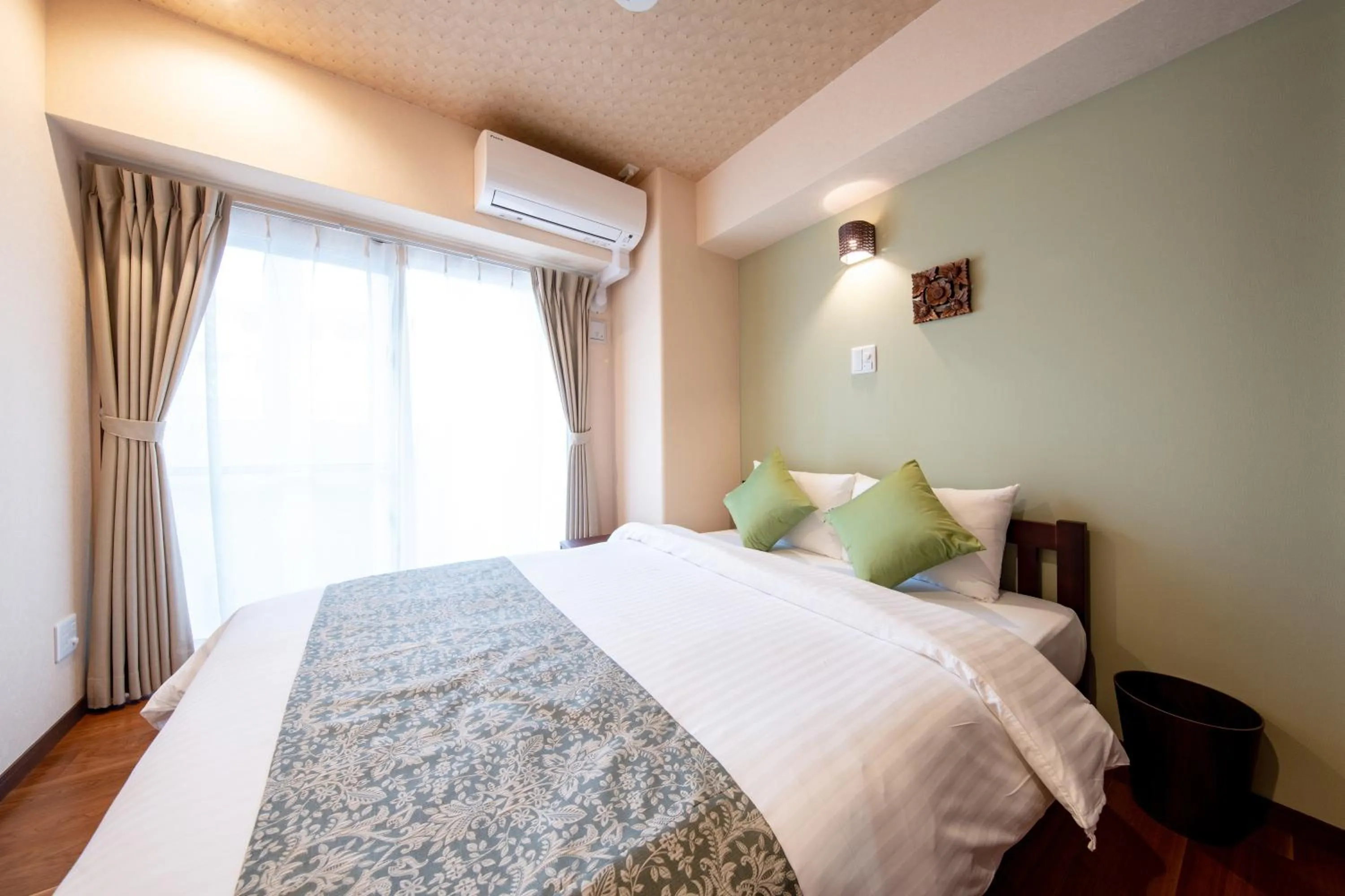 Bed in Hotel Haabesu Okinawa