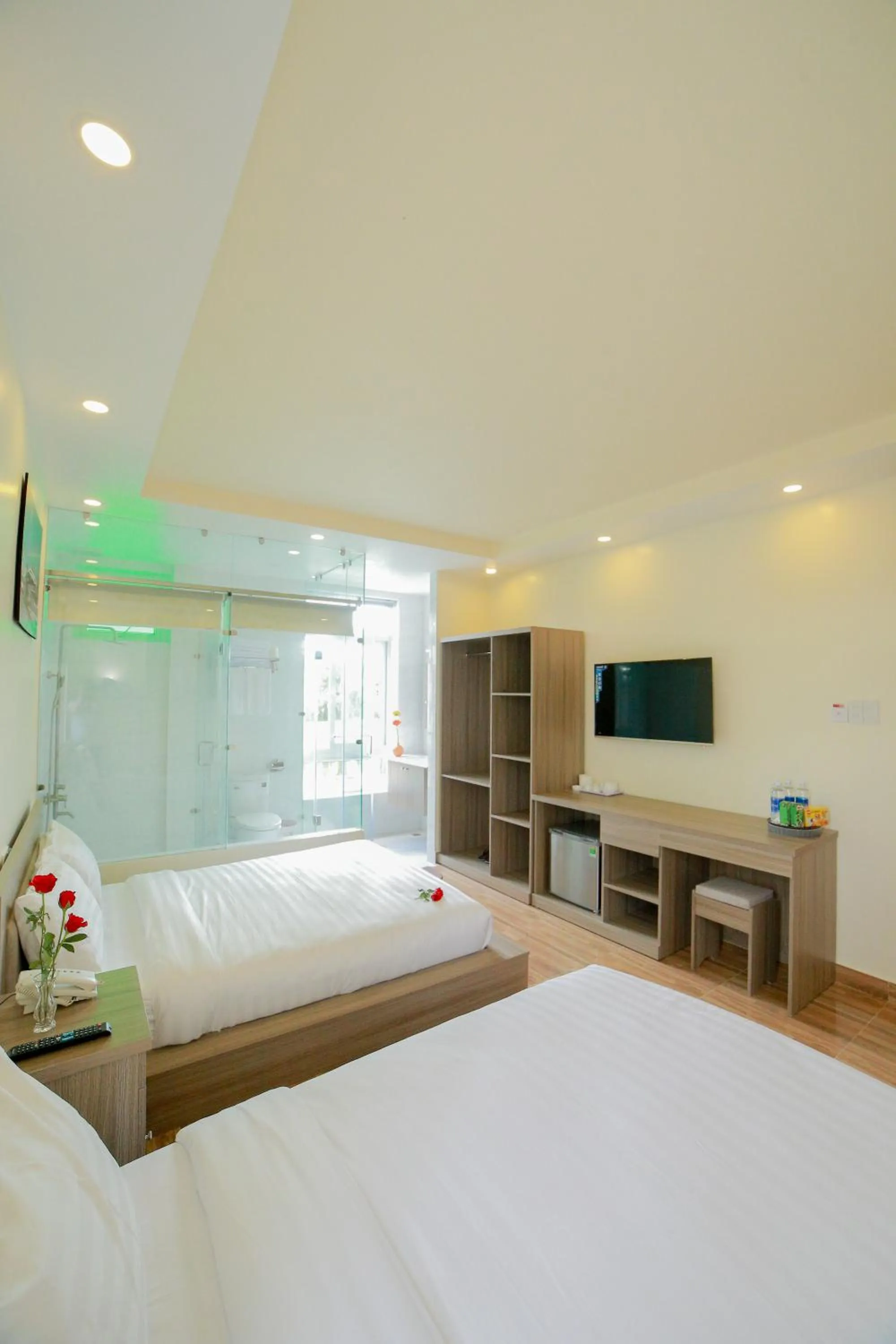 Photo of the whole room, Bed in Nhật Nguyên Hotel