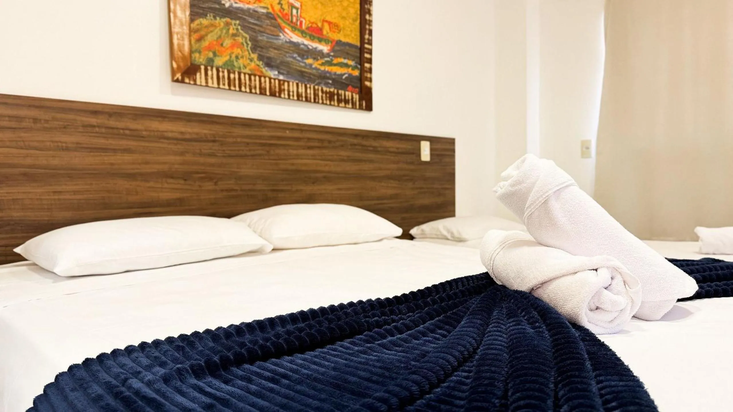 Bed in Pousada Bernúncia - Com café da Manhã, próximo a Praia Grande