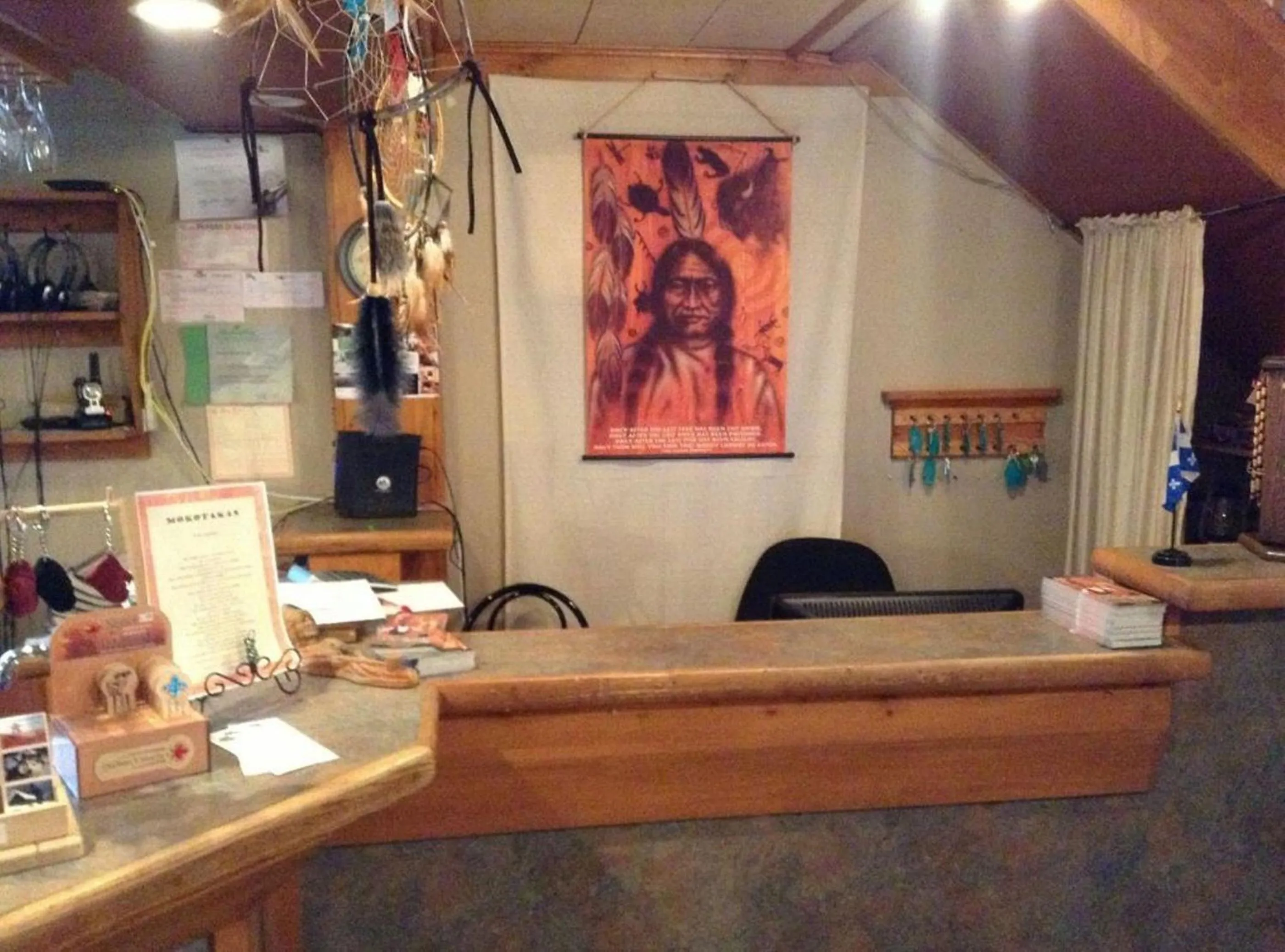 Lobby or reception in L'Auberge Refuge du Trappeur