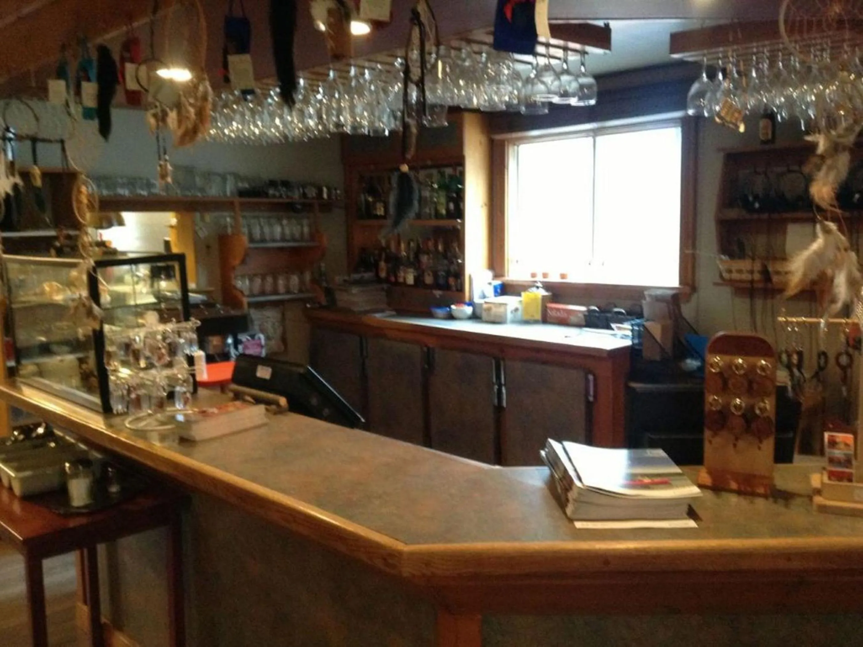 Lounge or bar in L'Auberge Refuge du Trappeur