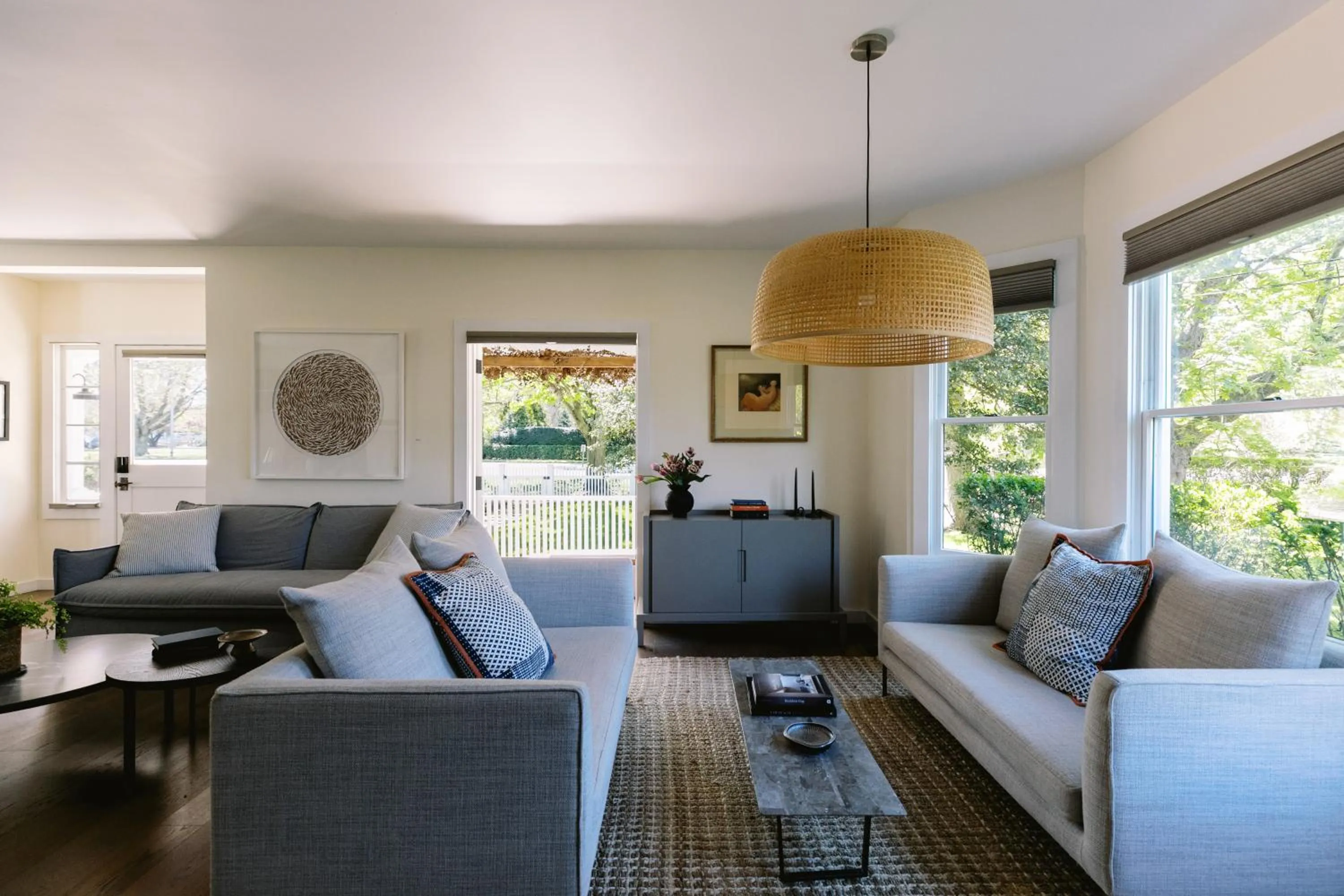 Living room in The Roundtree, Amagansett