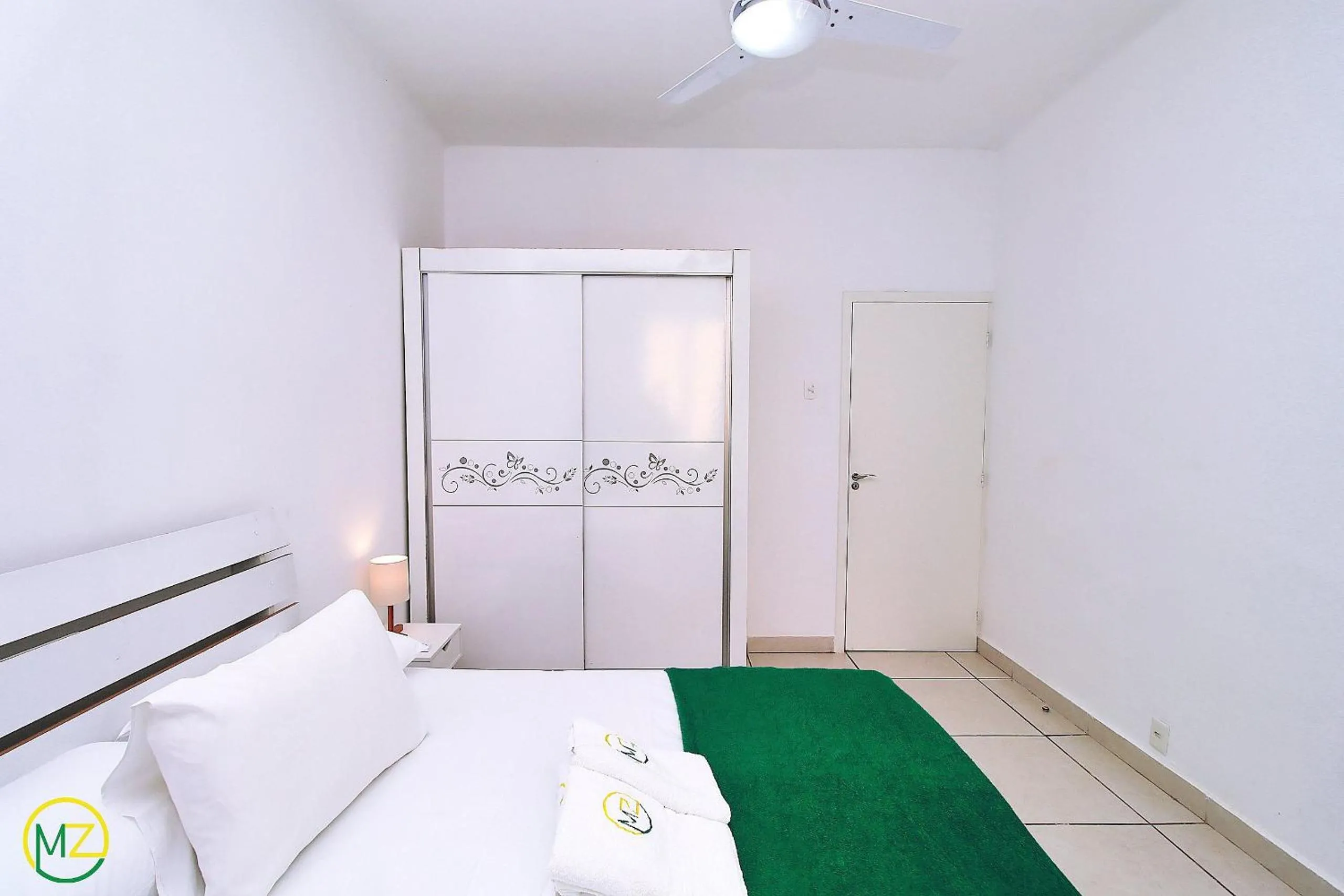 Bed in Ótimo 2 quartos na quadra da praia para 6 pessoas