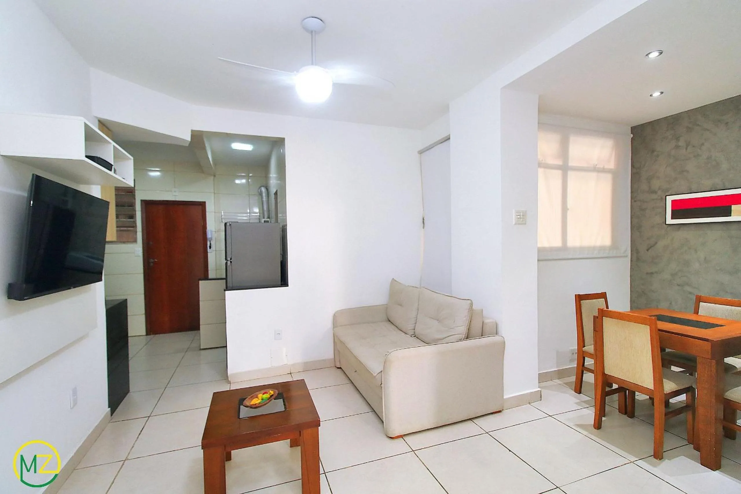 Ótimo 2 quartos na quadra da praia para 6 pessoas