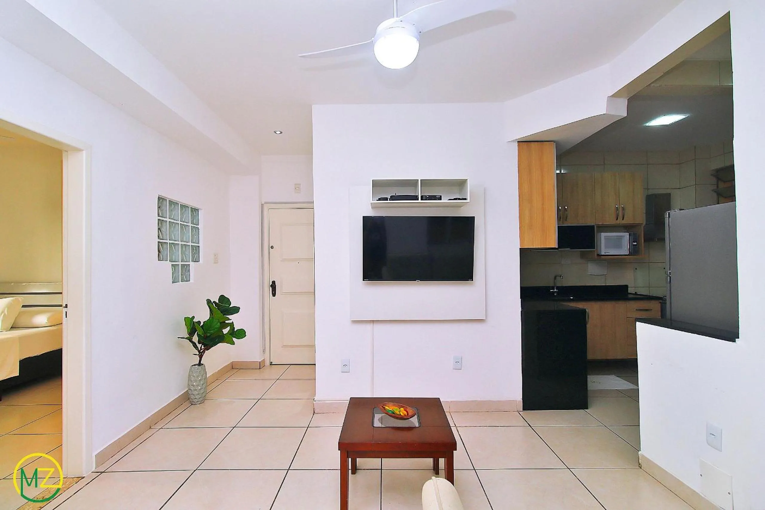 Ótimo 2 quartos na quadra da praia para 6 pessoas