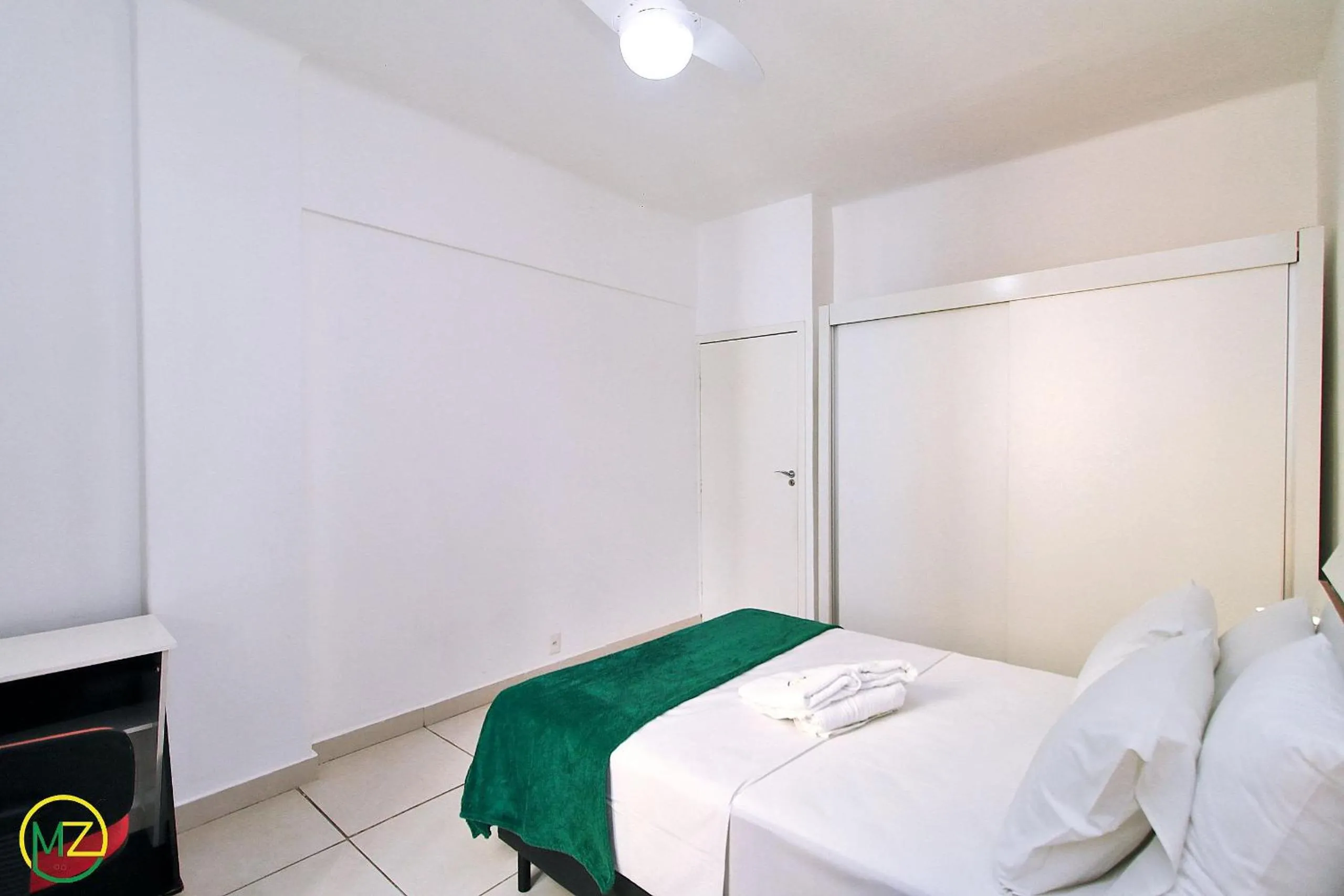 Bed in Ótimo 2 quartos na quadra da praia para 6 pessoas