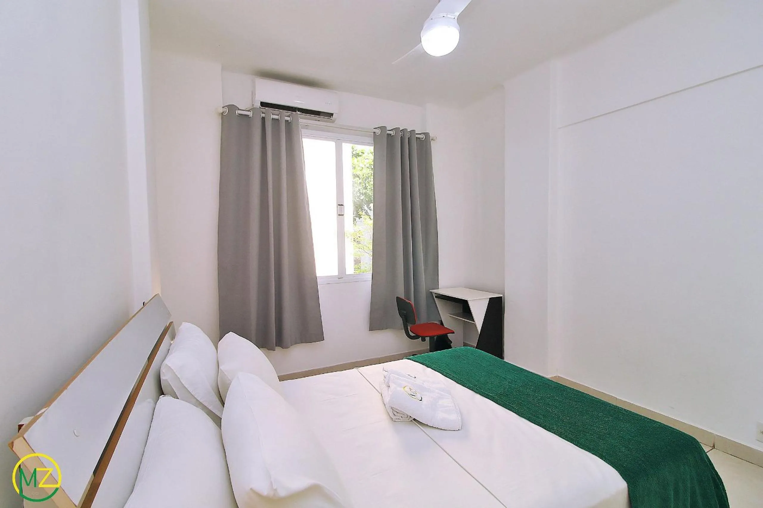 Bed in Ótimo 2 quartos na quadra da praia para 6 pessoas