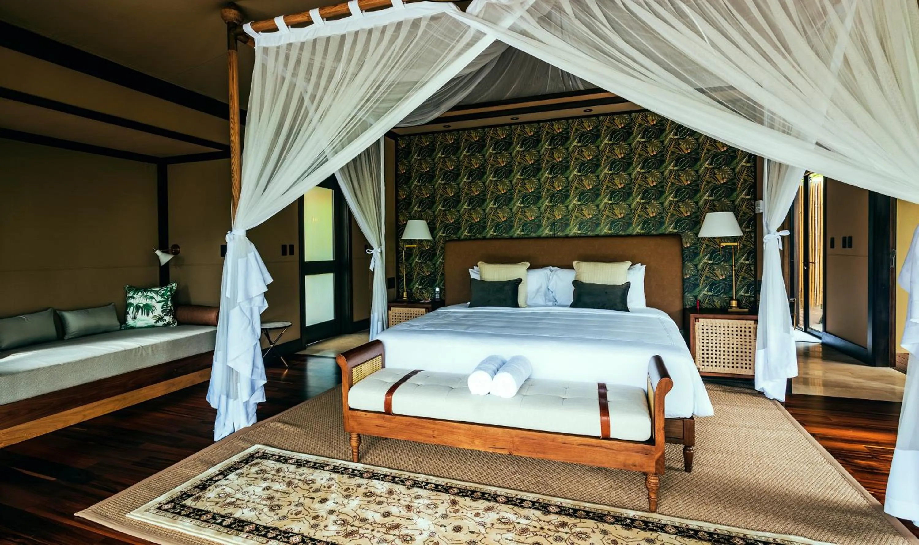 Bed in Nayara Tented Camp