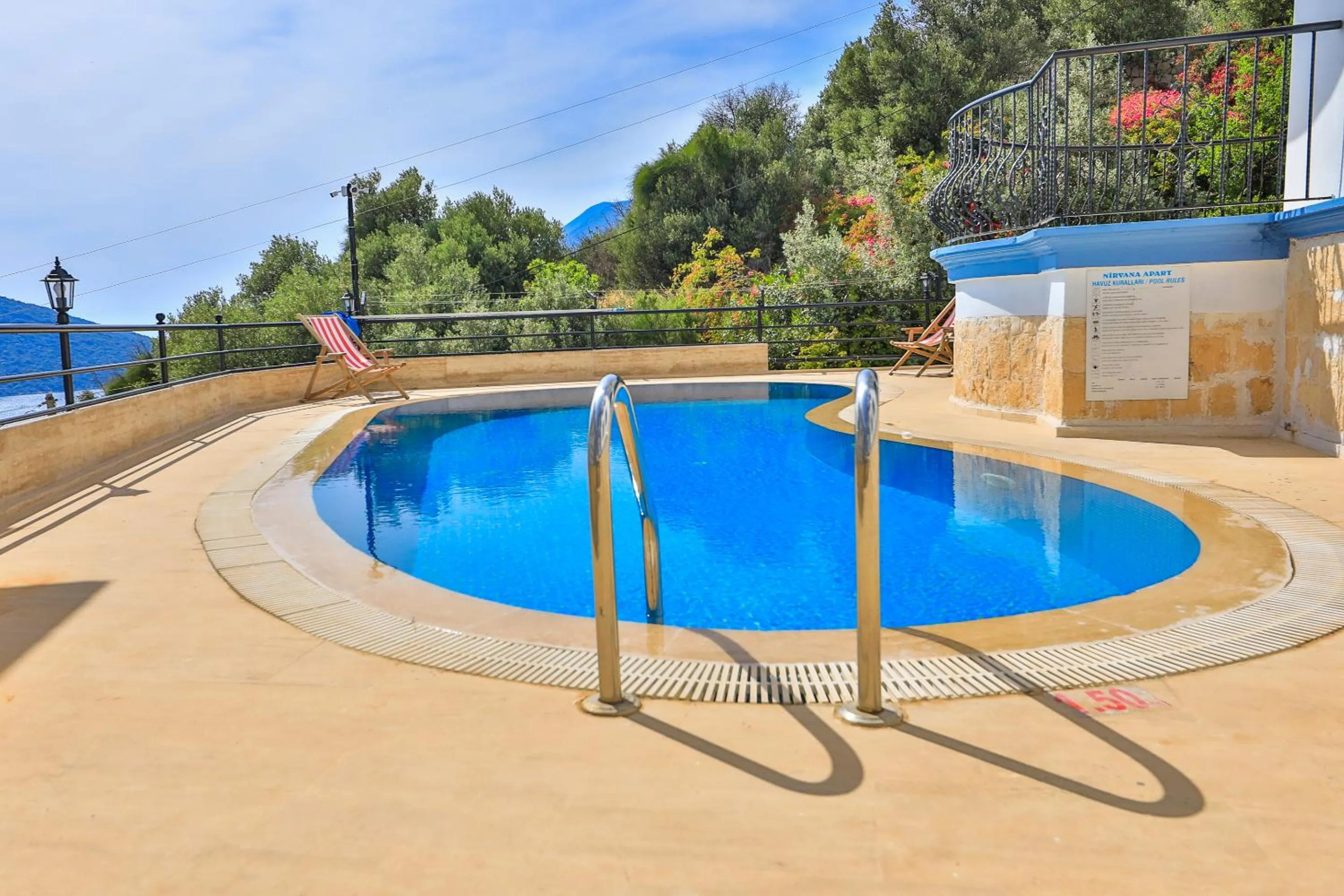 Pool view in Nirvana Apartments