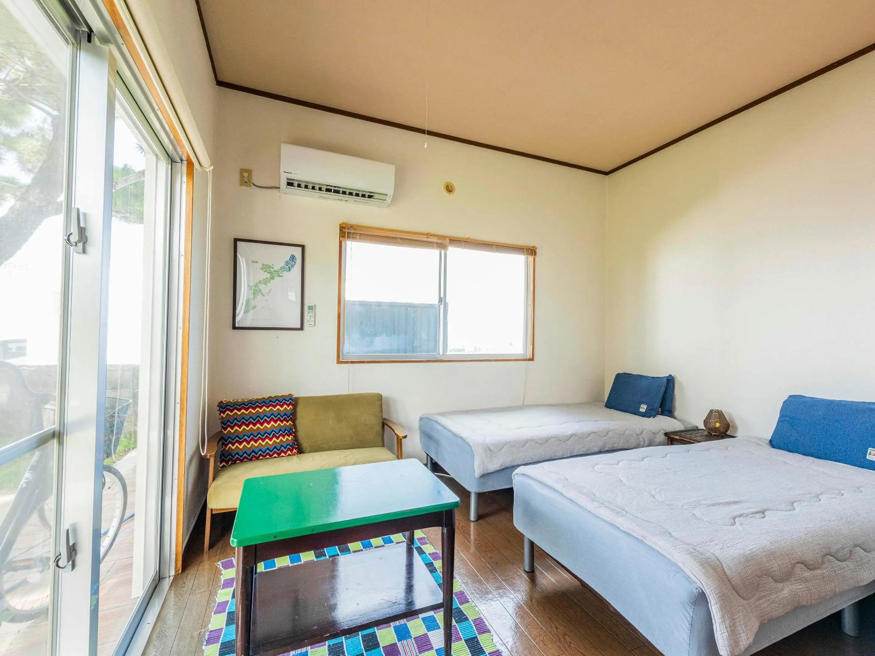 Photo of the whole room, Bed in Panorama