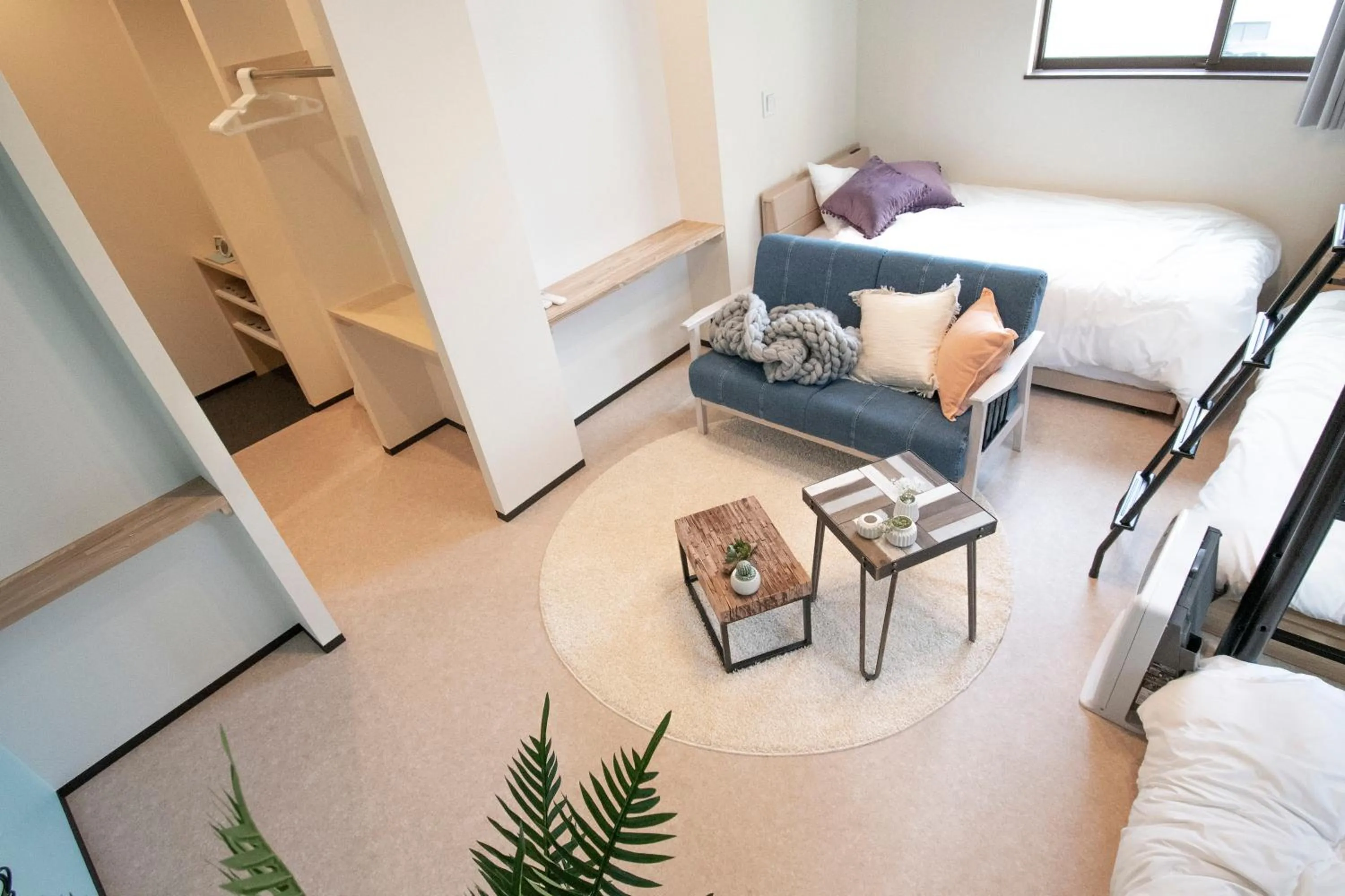 Bed in UCHI Living stay NAKAJIMA park