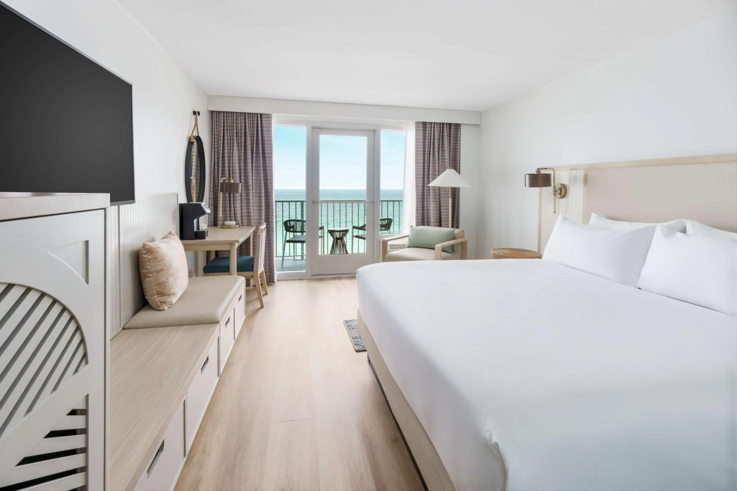 Bedroom, Bed in Beal House Fort Walton Beach, Tapestry Collection By Hilton